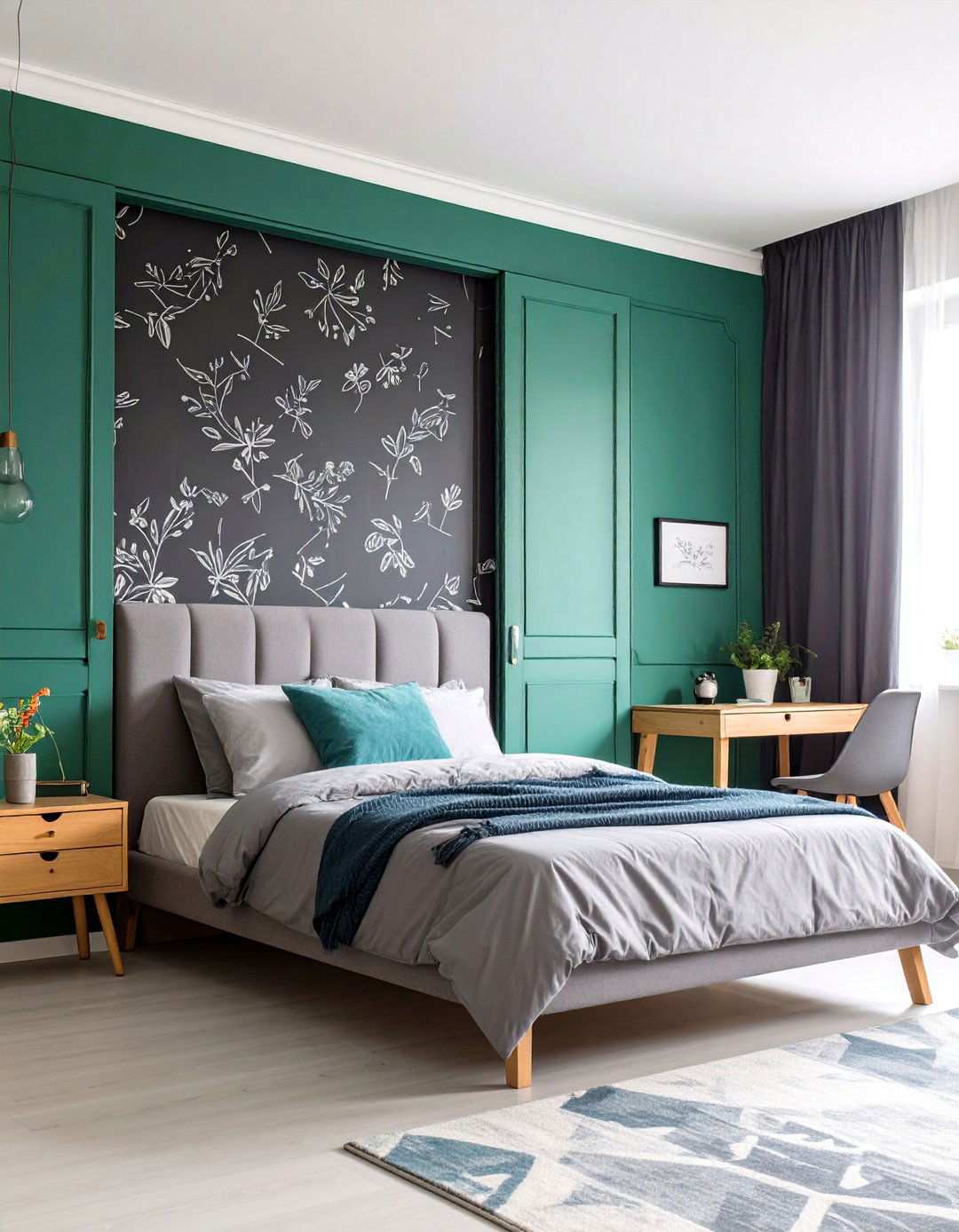 Chalkboard Bedroom Wallpaper for Creative Expression - 20 Bedroom Wallpaper Ideas