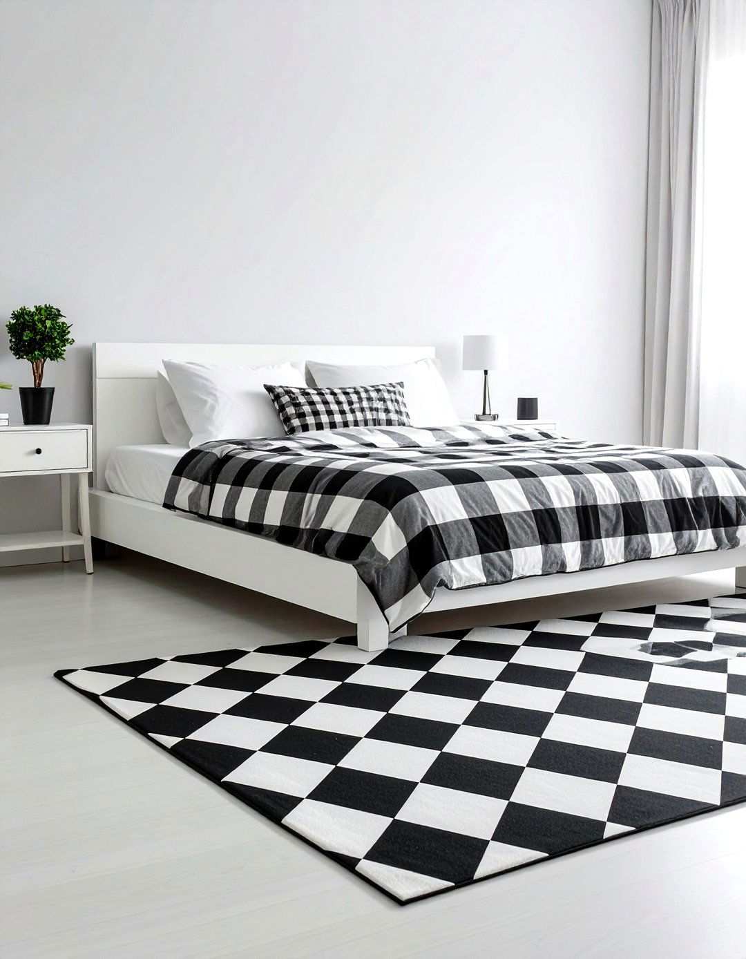 Checkerboard Pattern s Bedroom Floors - 20 60s Bedroom Ideas
