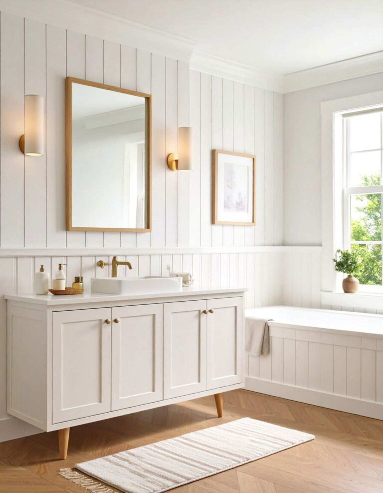 Classic Beadboard Bathroom Wall Paneling Raises Cottage Style - 20 Bathroom Wall Paneling Ideas