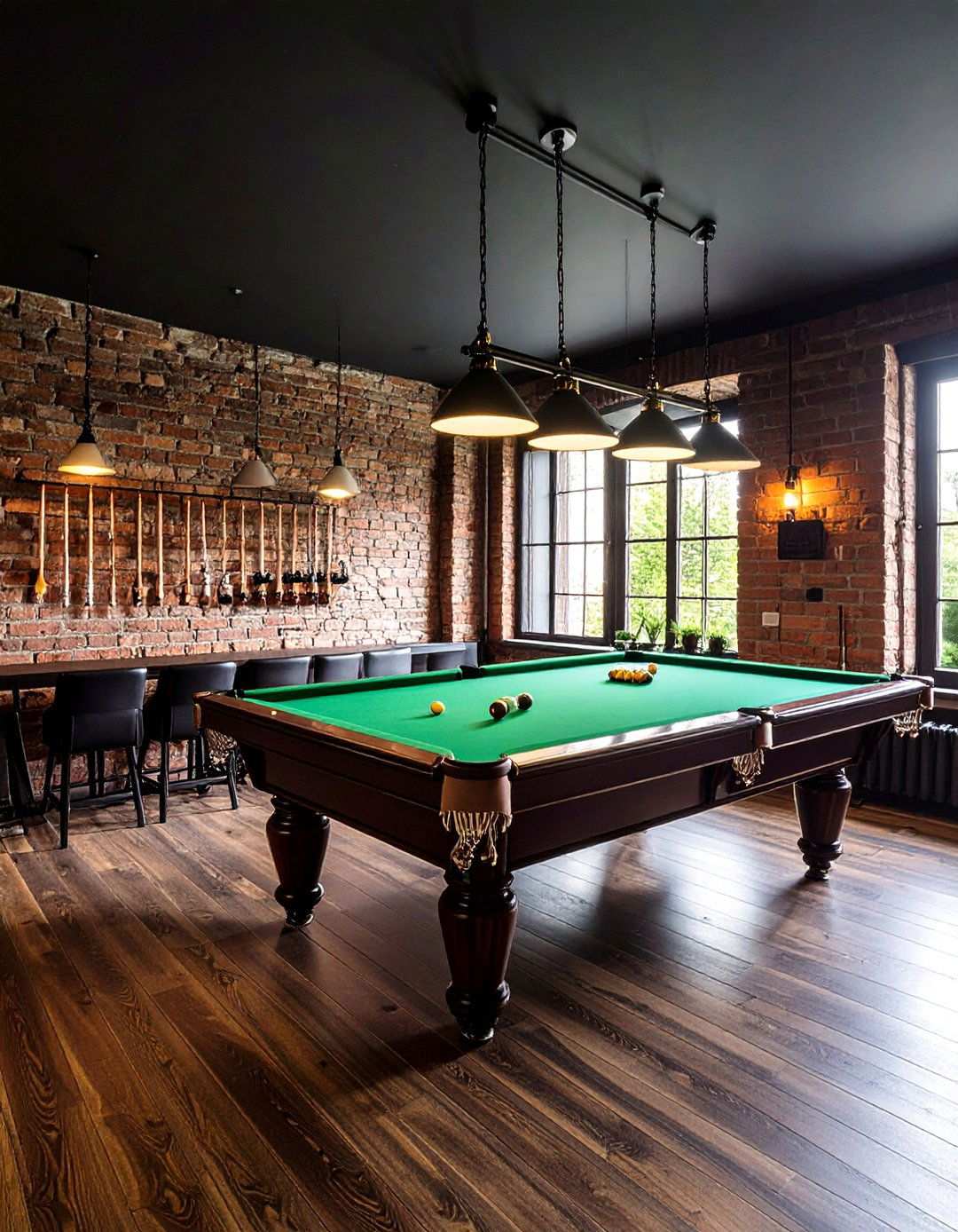 Classic Pool Hall Basement - 20 Basement Game Room Ideas