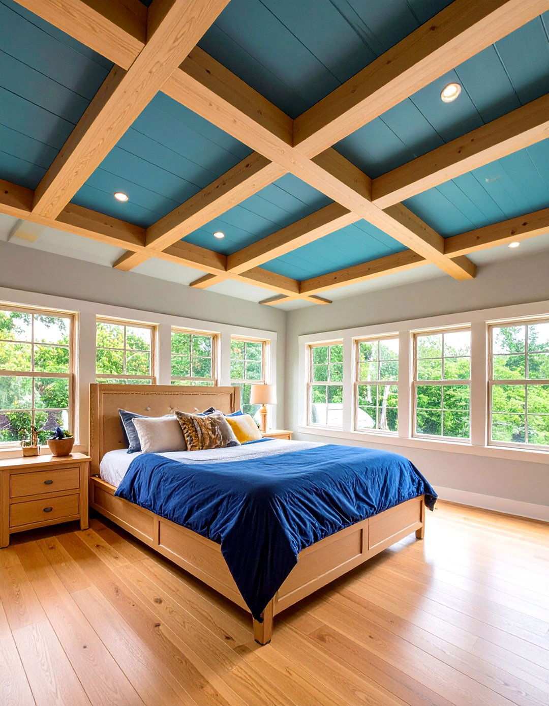 Coffered Ceiling Grids - 20 Bedroom Ceiling Ideas