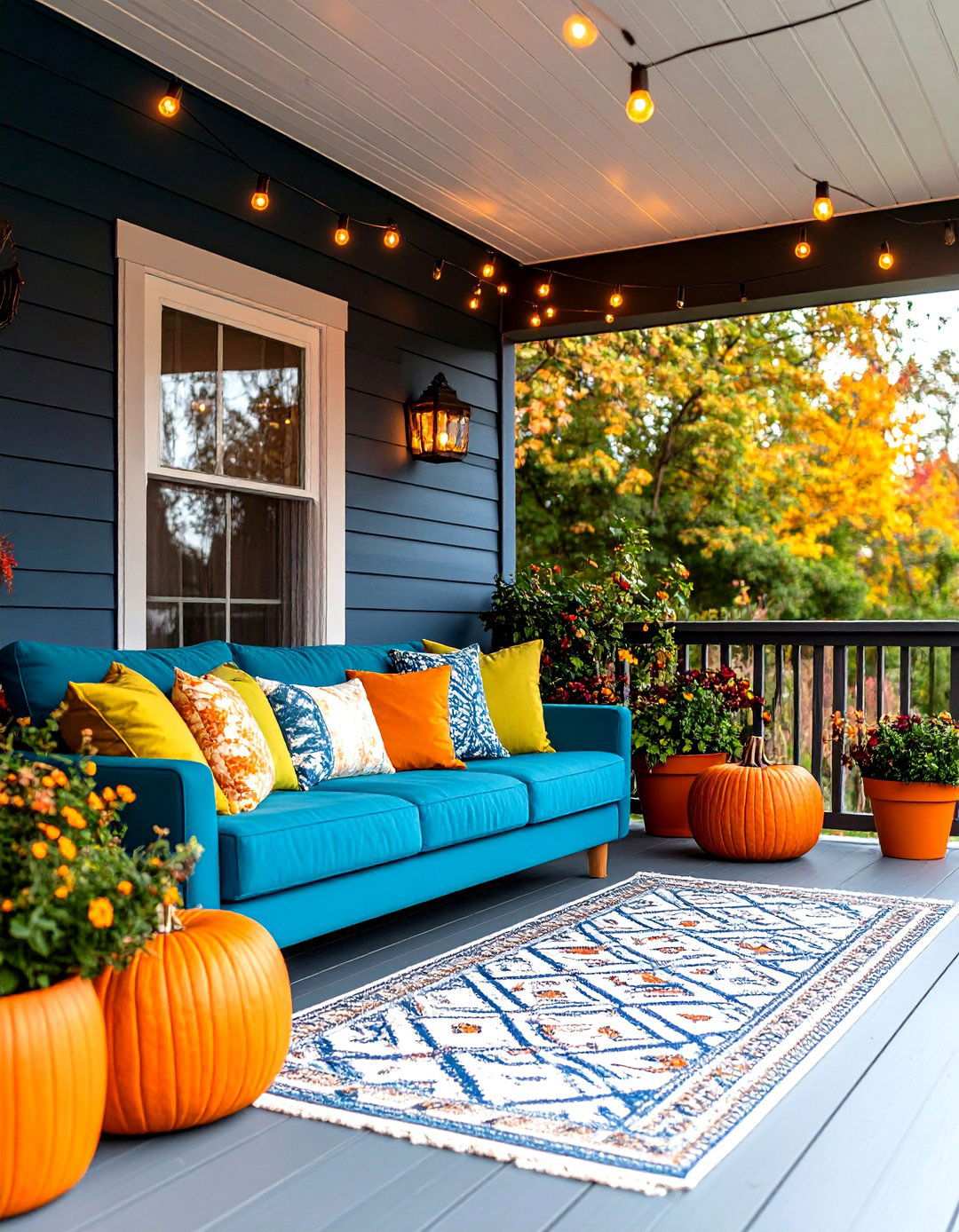 Color Bold Back Porch - 20 Back Porch Ideas