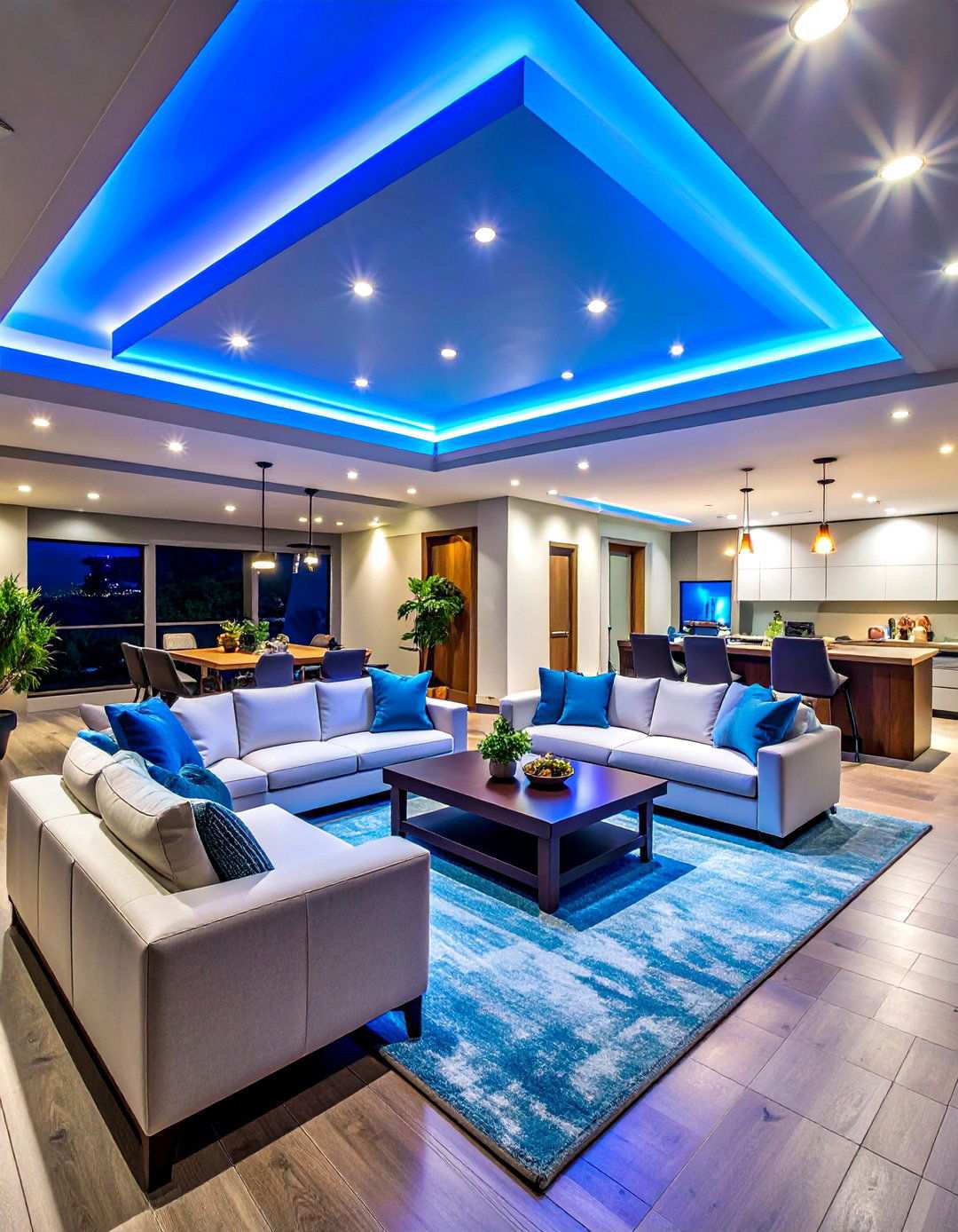 Color Changing Smart Basement Lighting Technology - 20 Basement Lighting Ideas