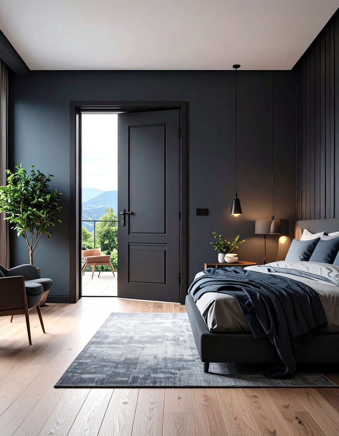 Color Drenched Bedroom Door That Matches the Walls - 20 Bedroom Door Decorating Ideas