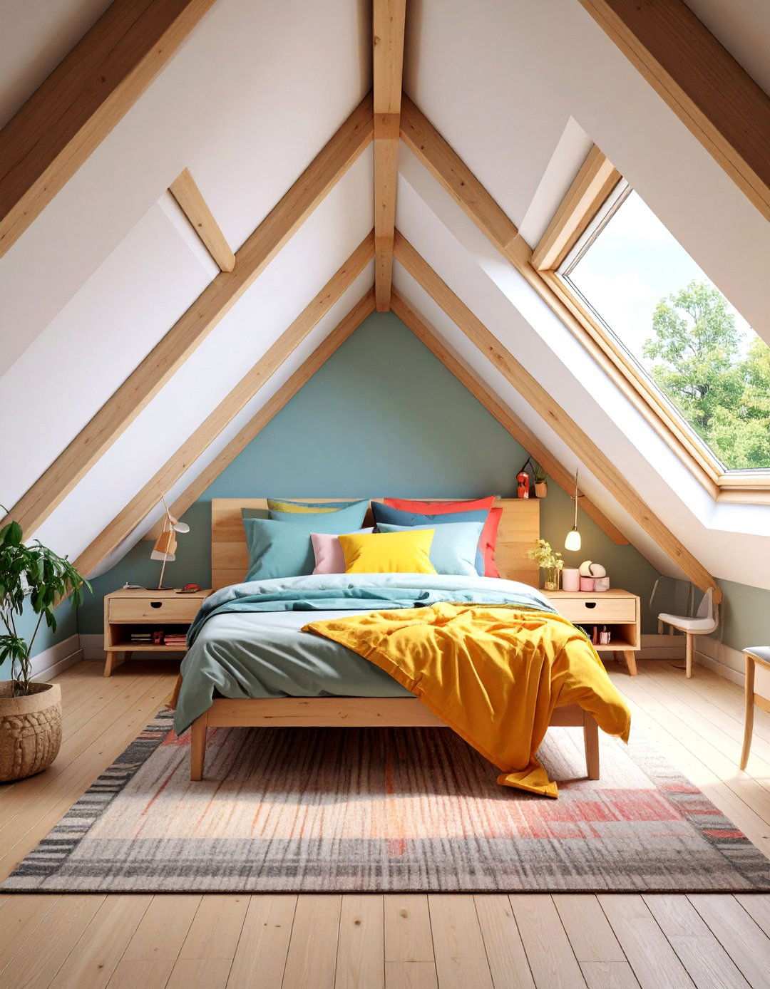 Compact Attic Bedroom Guest Accommodations - 20 Attic Bedroom Ideas
