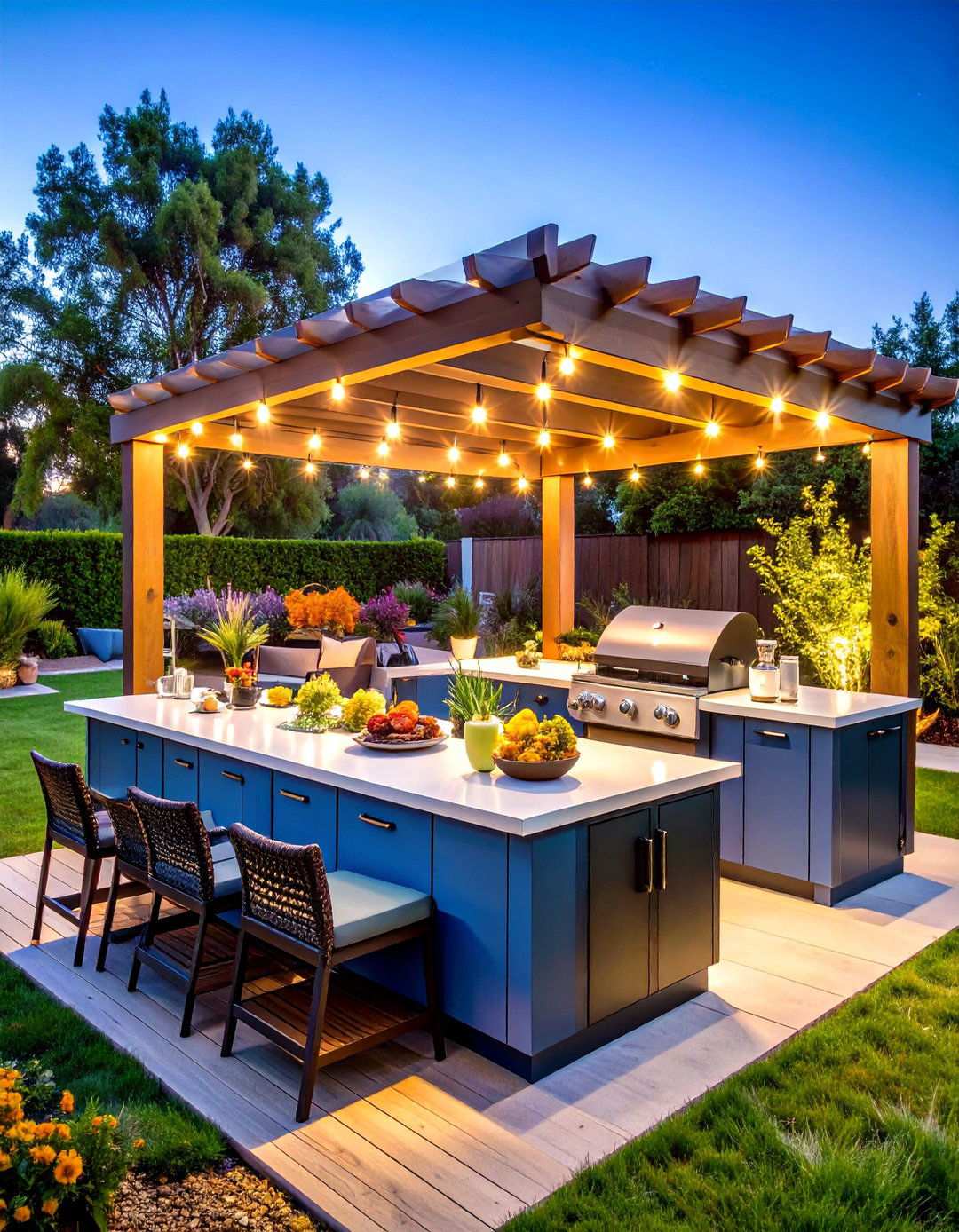 Compact Outdoor Kitchen Upgrades the Backyard Oasis - 20 Backyard Oasis Ideas