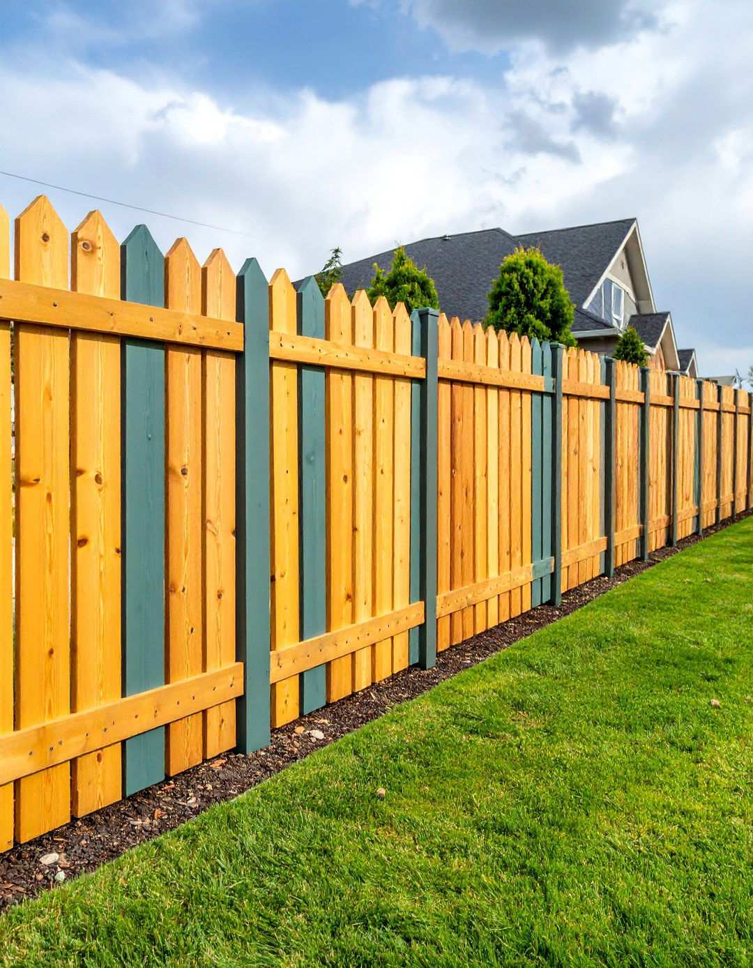 Composite Board on Board Backyard Fence - 20 Backyard Fence Ideas
