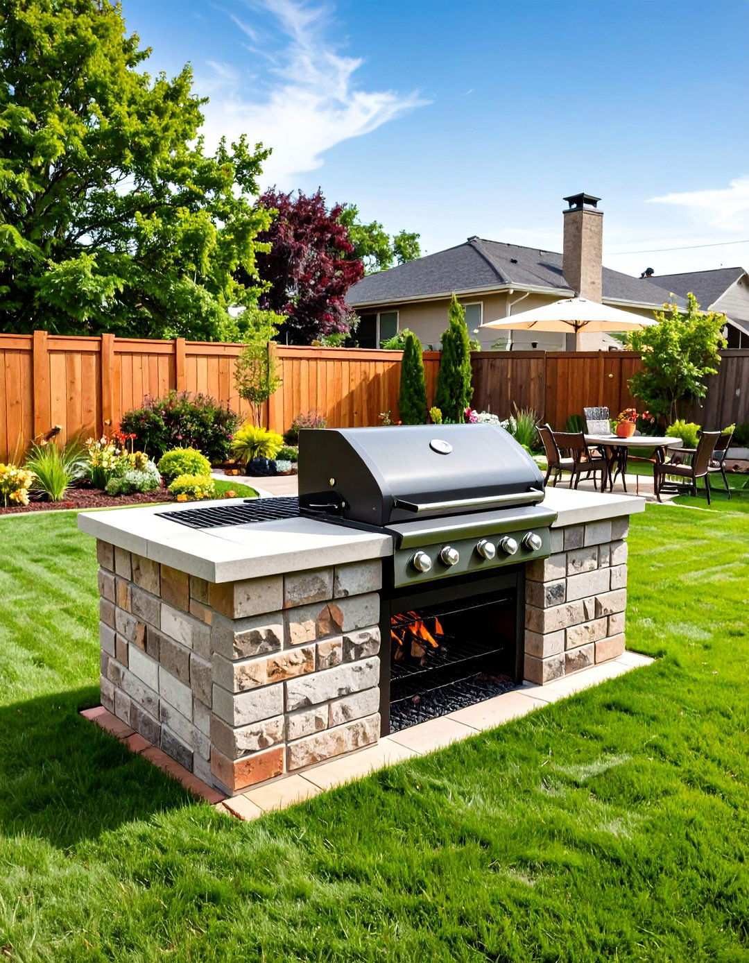 Concrete Block and Grate DIY BBQ Pit - 20 Bbq Pit Ideas