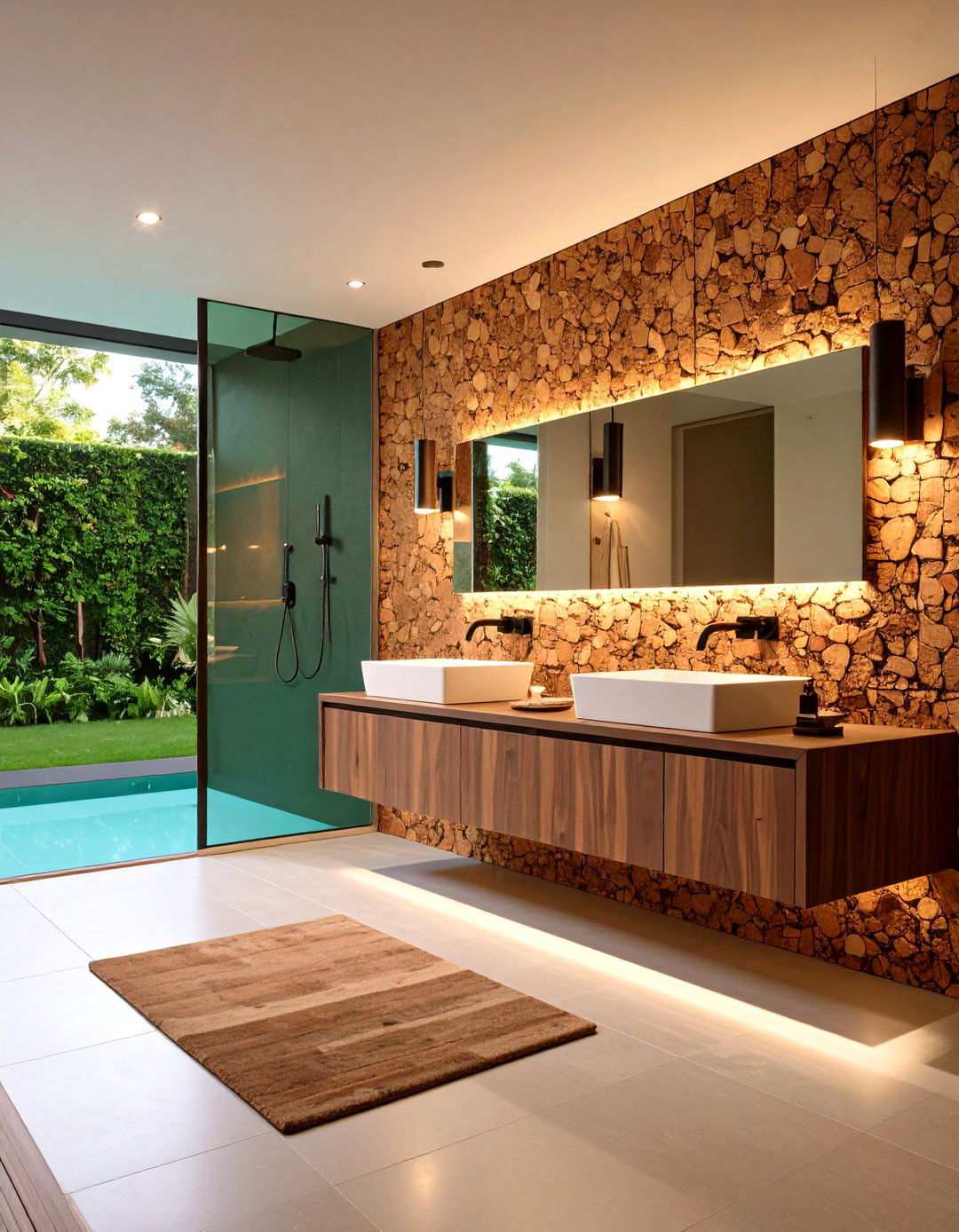 Cork Acoustic Bathroom Wall Panels - 20 Bathroom Wall Ideas