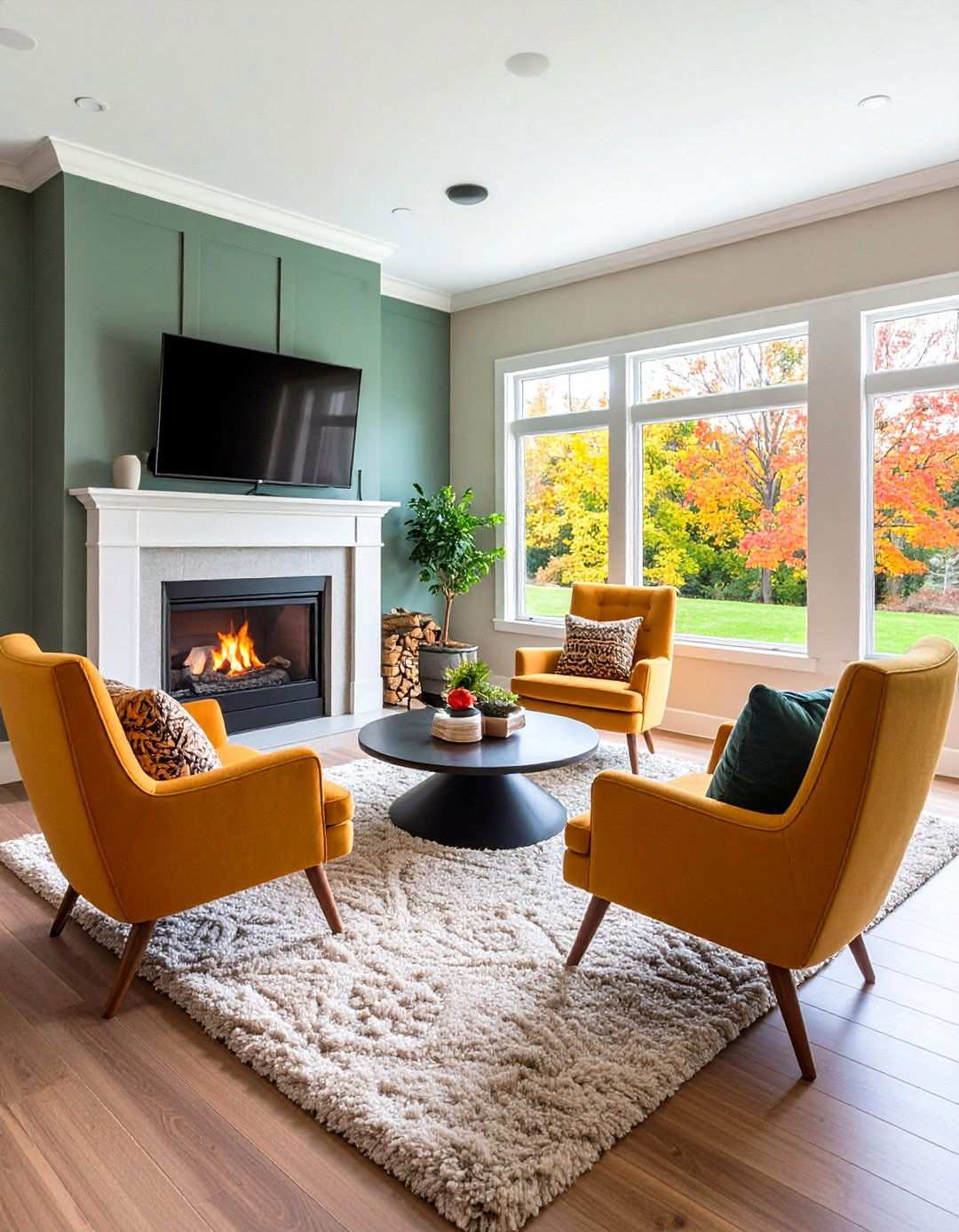 Corner Fireplace Living Room Layout Solution - 20 Awkward Living Room Layout Ideas