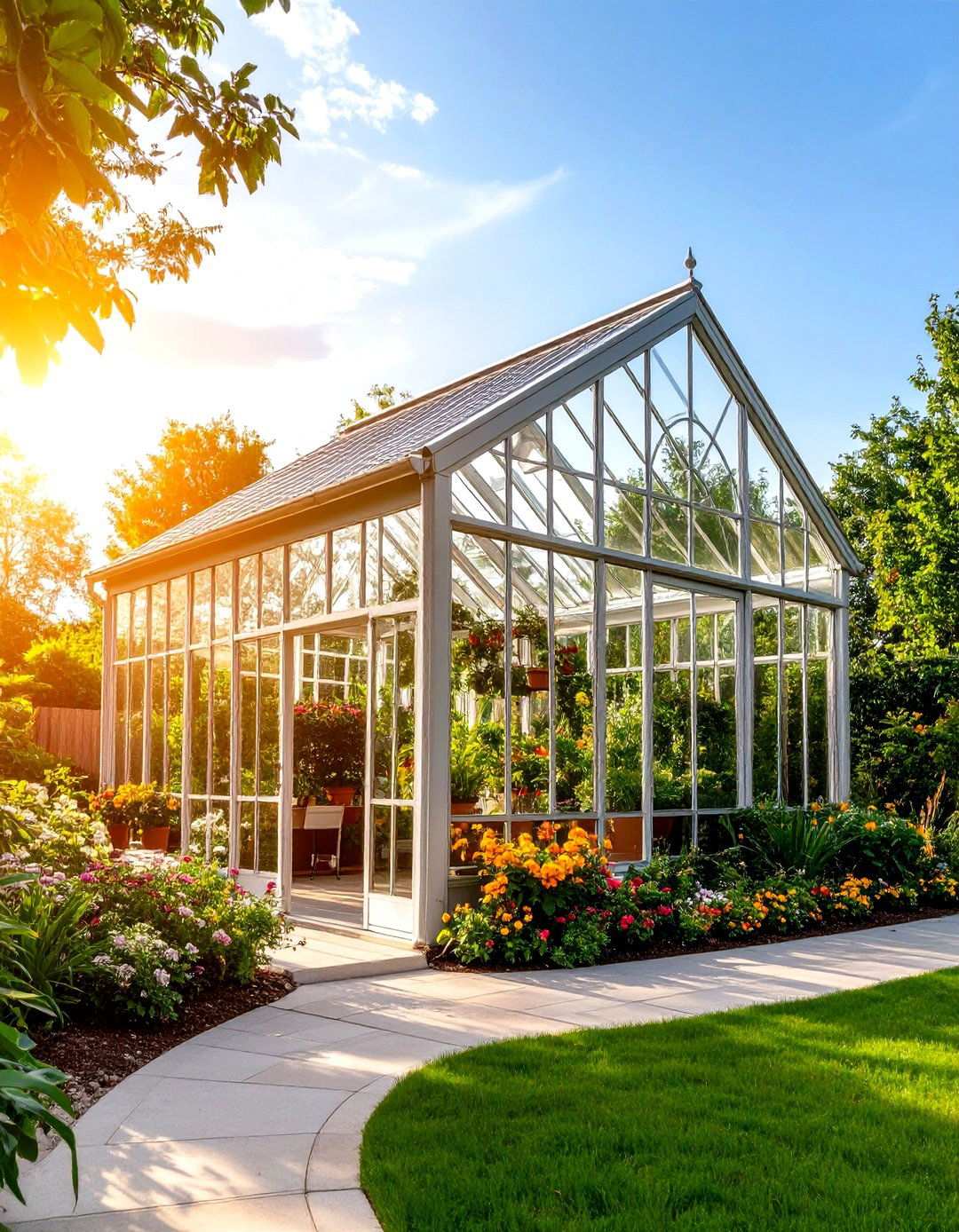 Corner Greenhouse Conservatory - 20 Corner Greenhouse Ideas
