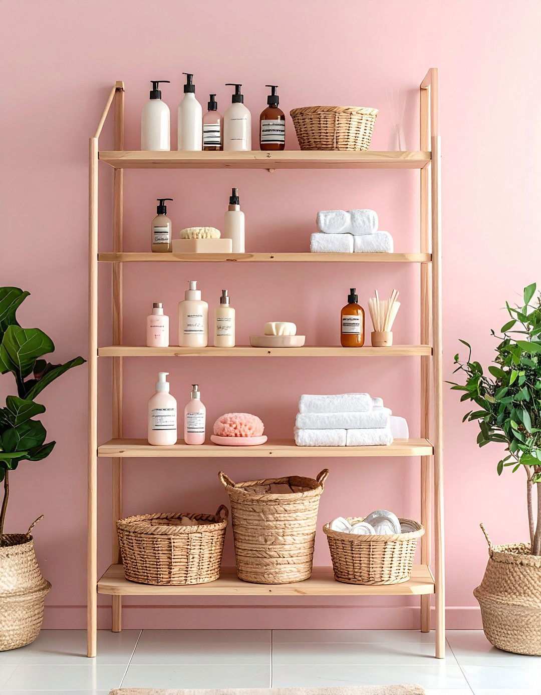 Corner Shelf Bathroom Organization in Tub or Shower - 20 Bathroom Organization Ideas