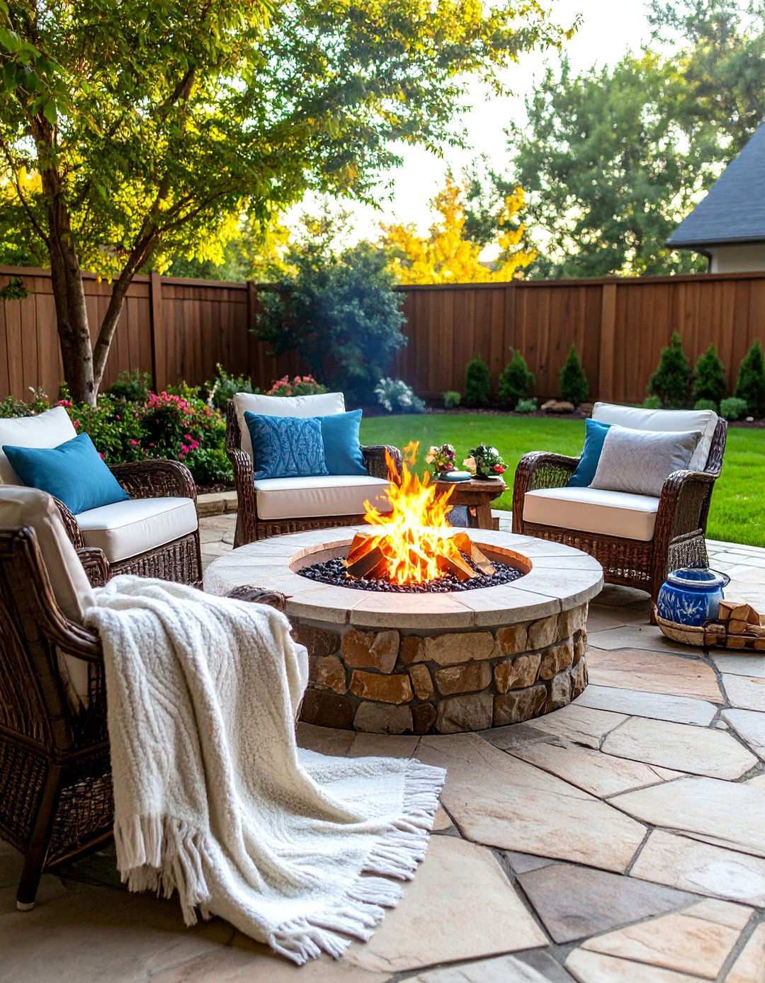 Cozy Fire Features for Backyard Wedding Ambiance - 20 Backyard Wedding Ideas