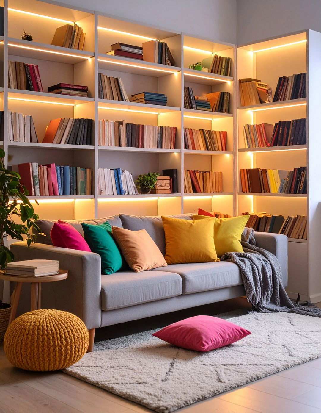 Cozy Reading Nook Illumination - 20 Aesthetic Room Ideas With Led Lights