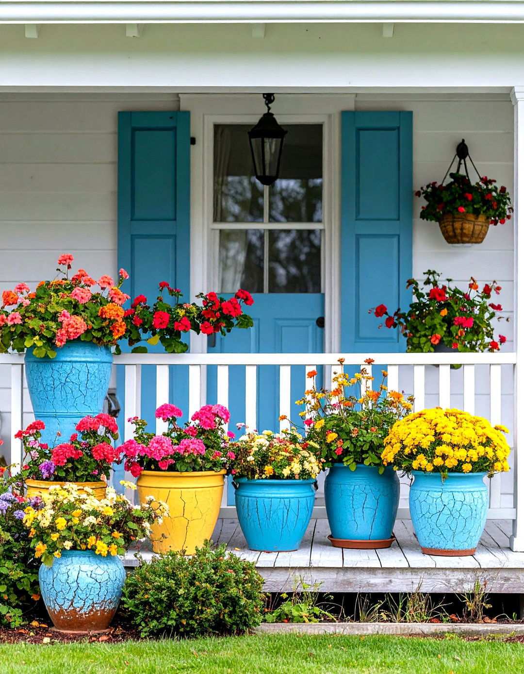 Crackle Painted Pot Aged Character - 20 Painted Pot Ideas