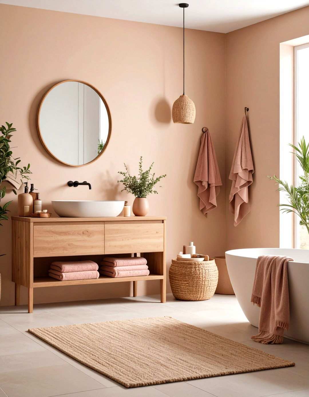 Create Apartment Bathroom Ambiance with Warm Color Palettes - 20 Apartment Bathroom Ideas