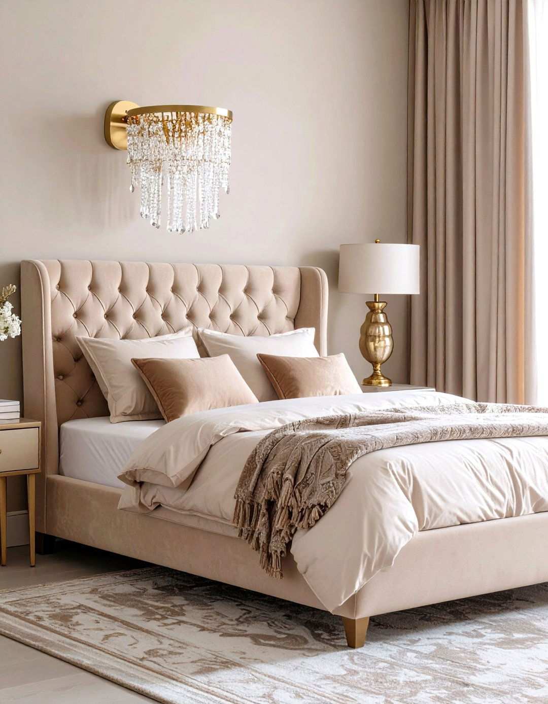 Crystal Accent Wall Sconce - 20 Bedroom Wall Sconce Ideas