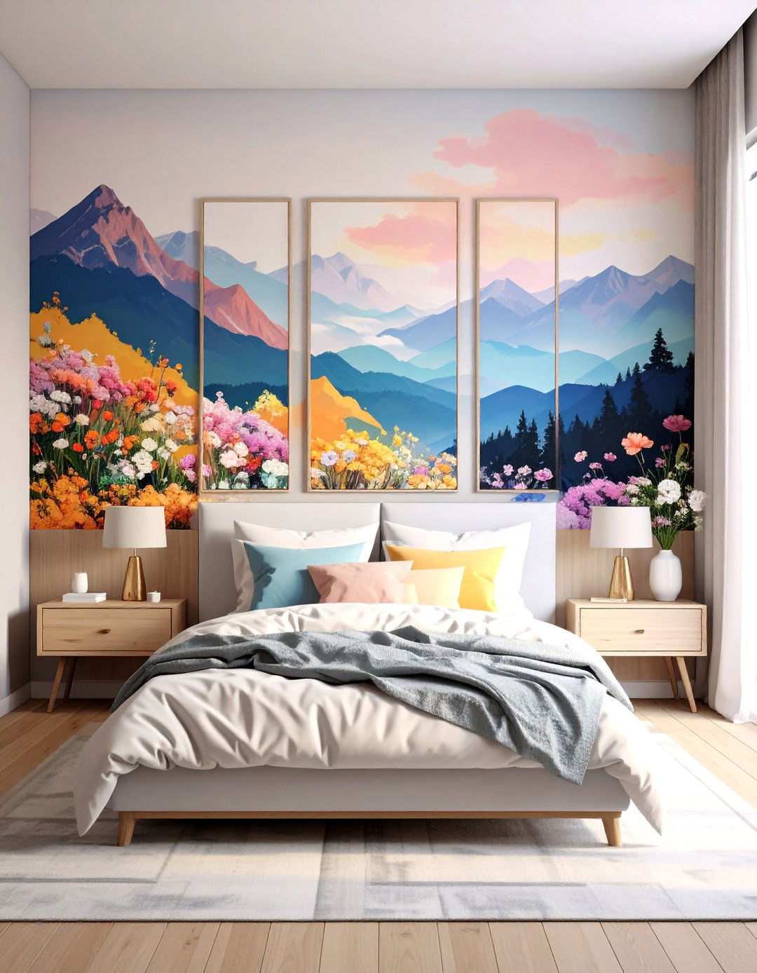 Curated Art Gallery Mural Accent Wall - 20 Bedroom Accent Wall Ideas