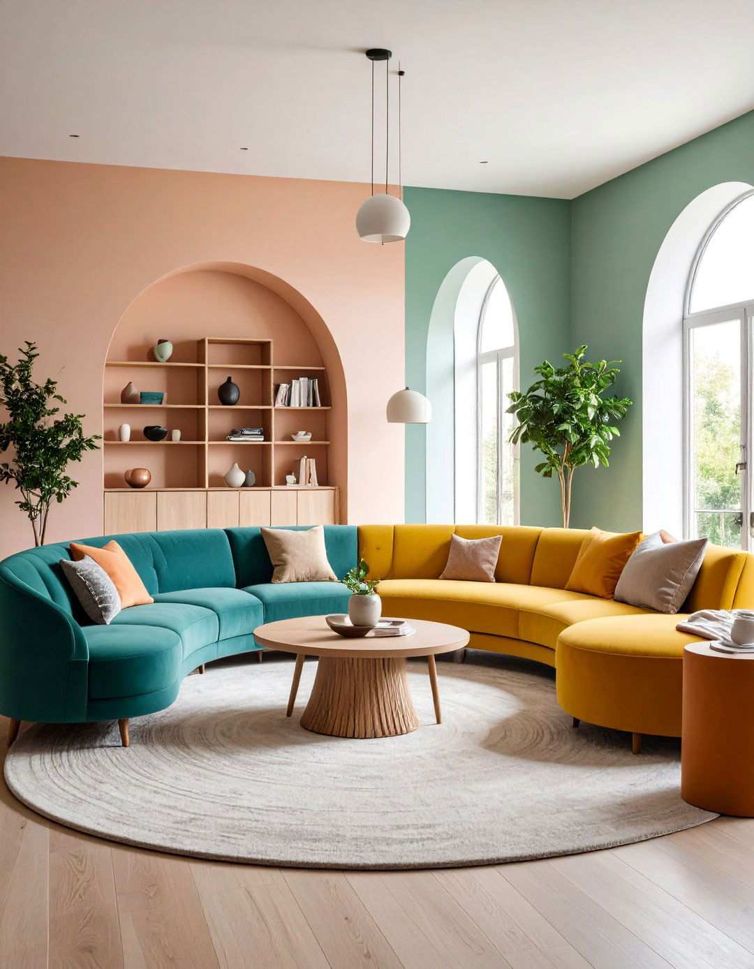 Curved Furniture Asian Living Room Harmony - 20 Asian Living Room Ideas