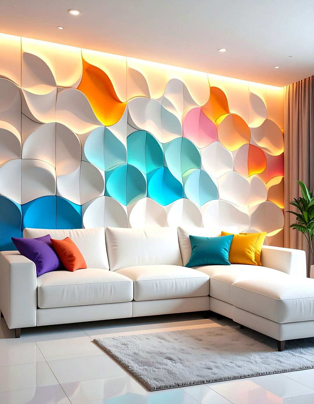 D Textured Panel Basement Accent Wall Delivers Sculptural Drama - 20 Basement Accent Wall Ideas