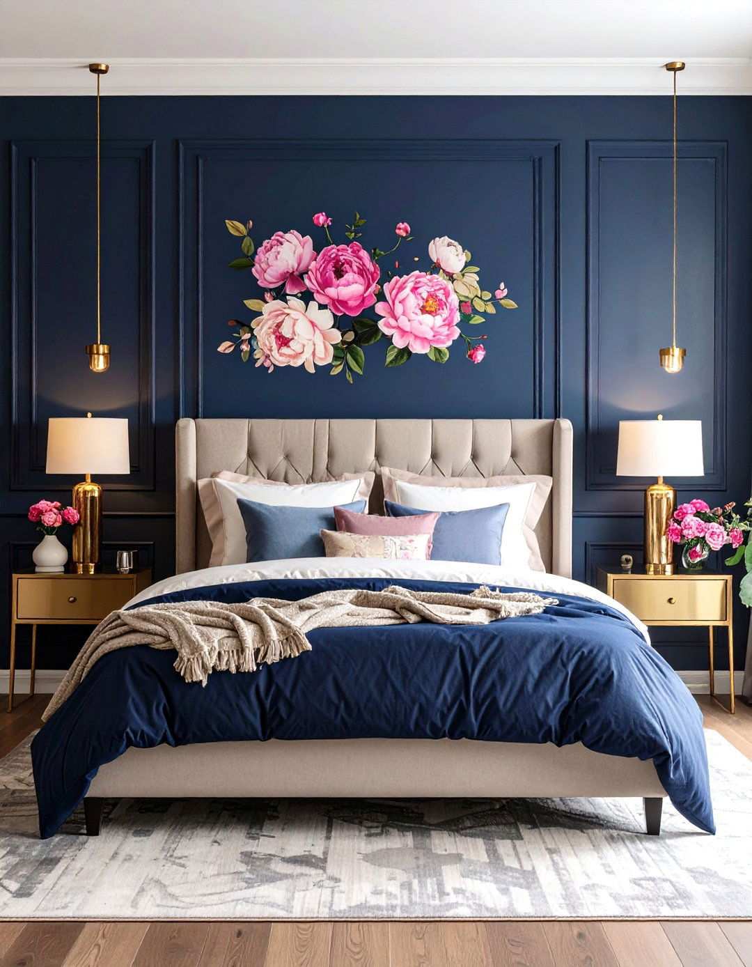 Dark Floral Bedroom Wallpaper for Romantic Drama - 20 Bedroom Wallpaper Ideas