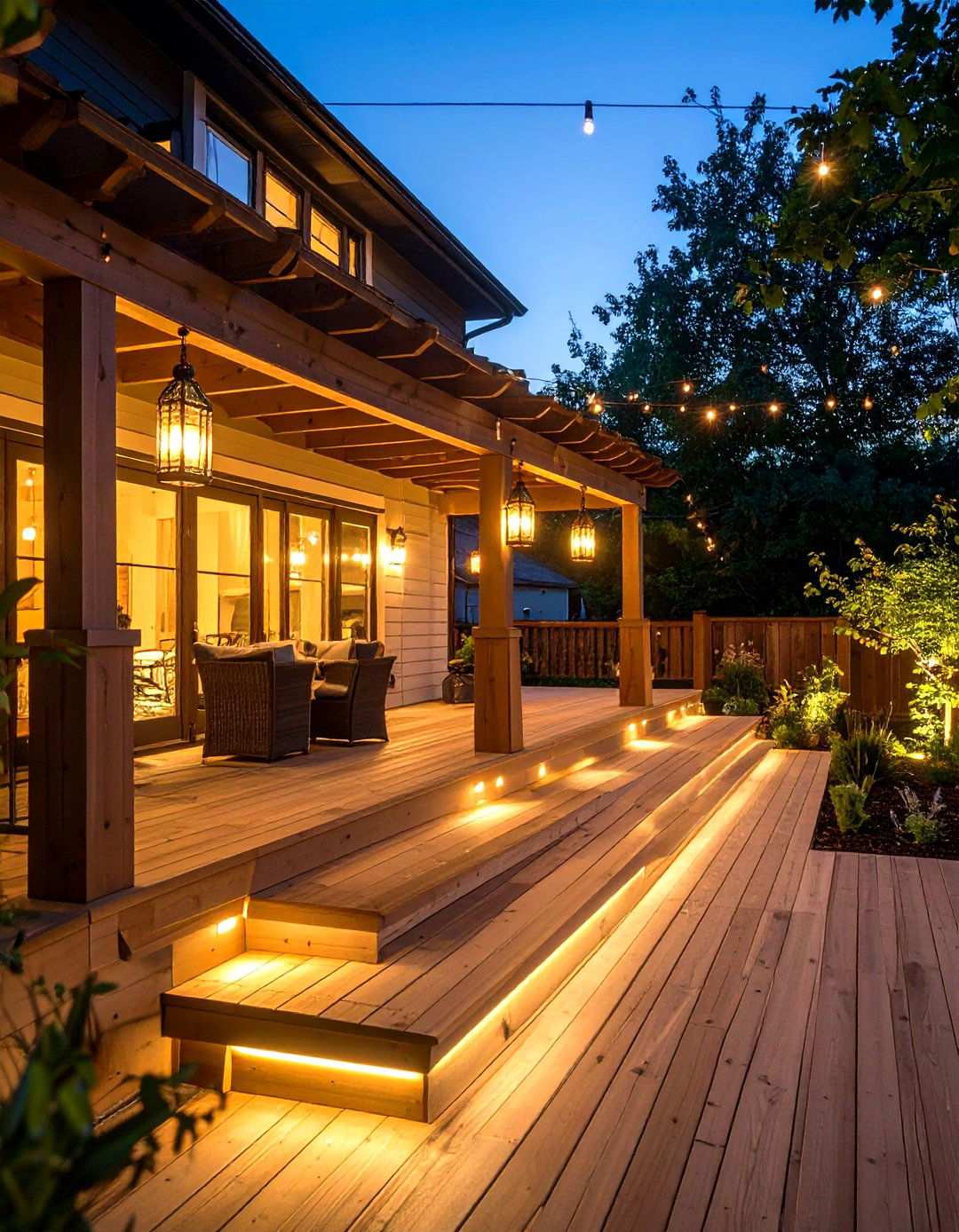 Deck Lighting Upgrade Systems - 20 Backyard Deck Ideas on a Budget