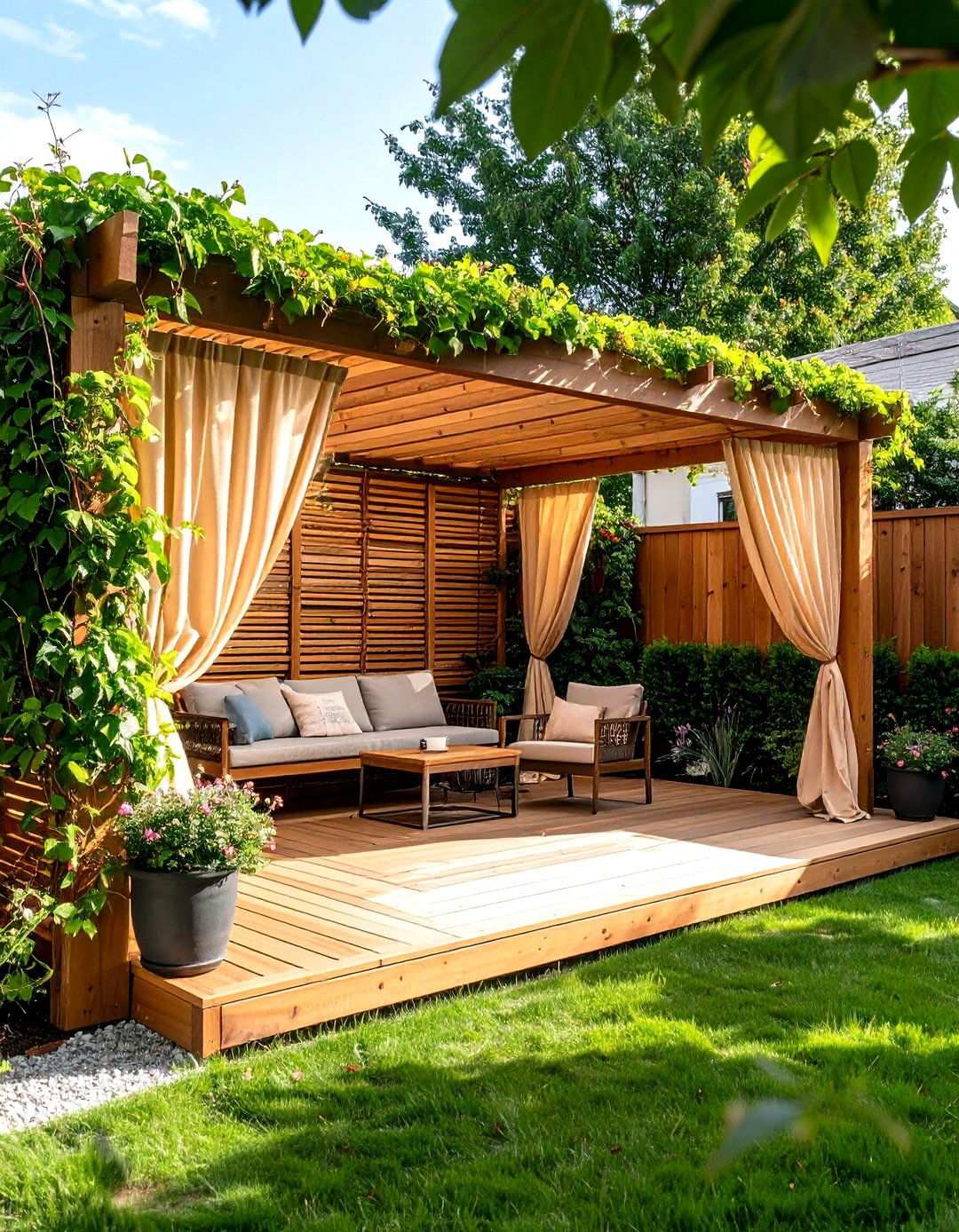 Deck Privacy Screen Creation - 20 Backyard Deck Ideas on a Budget