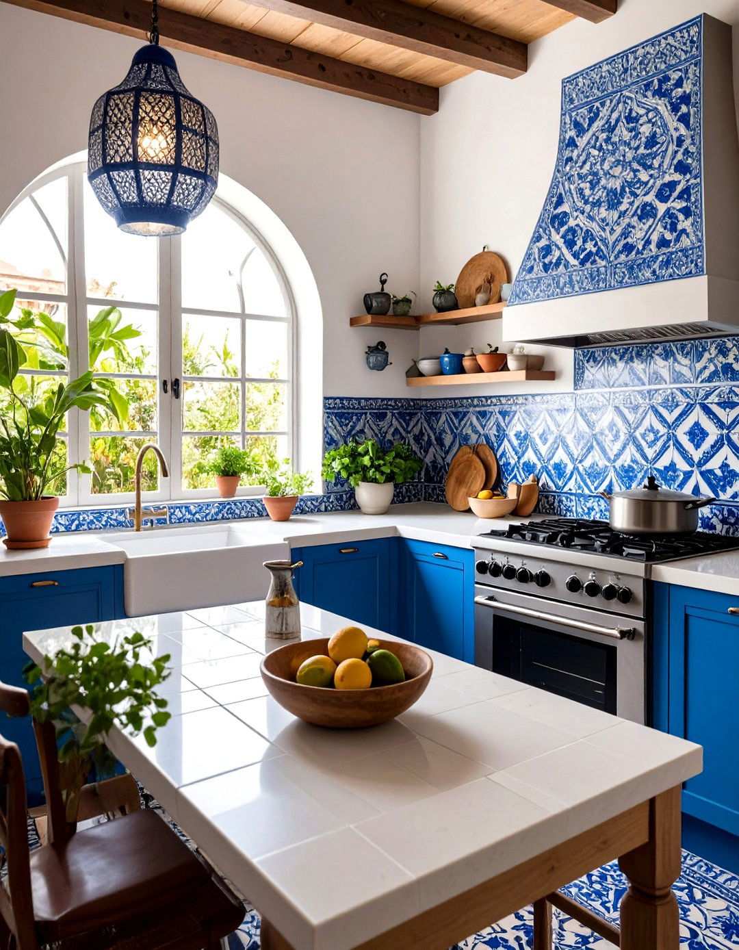 Decorative Patterned Tile Backsplash - 20 Backsplash Ideas for White Cabinets and Granite Countertops