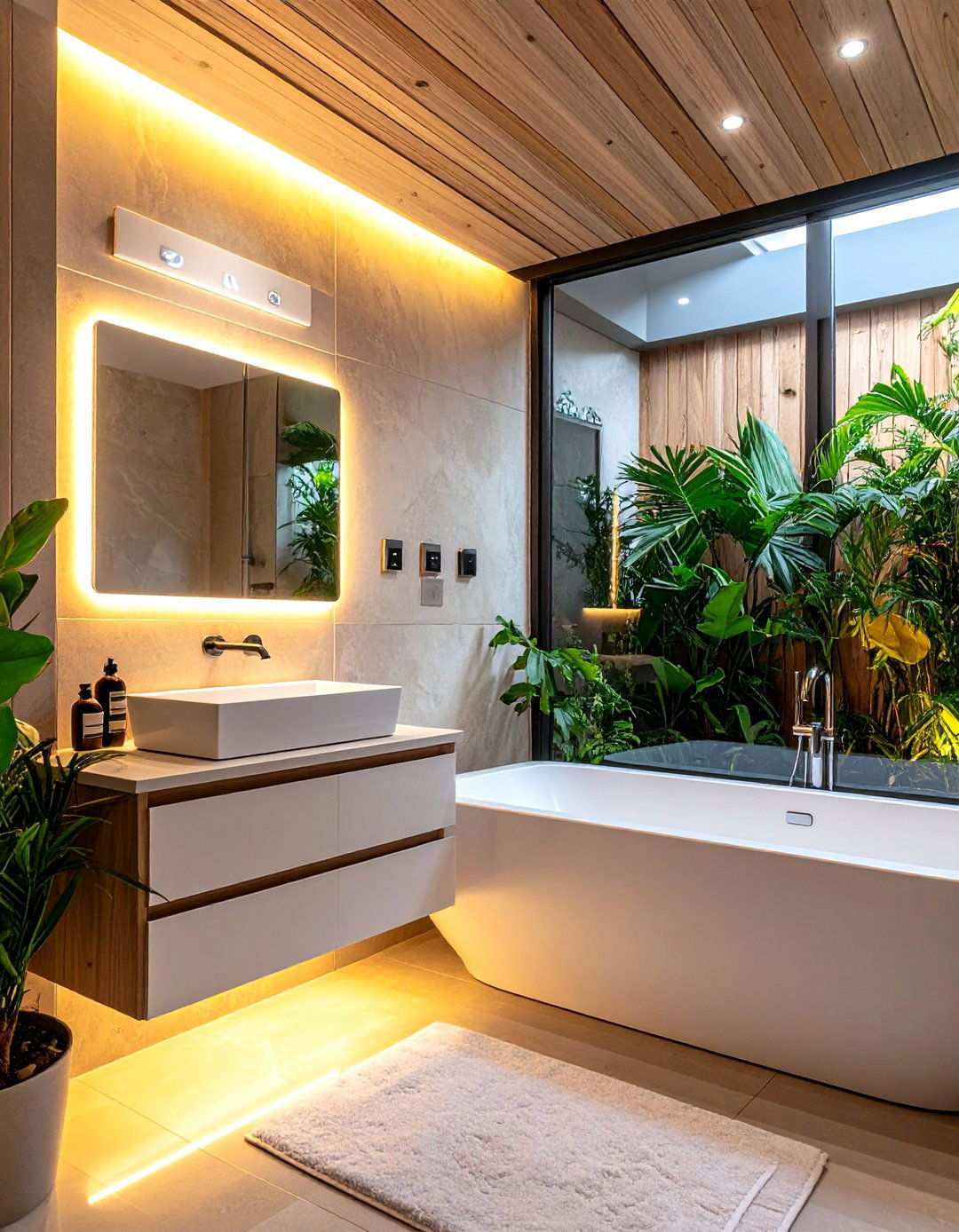 Dial In Color Temperature Bathroom Lighting - 20 Bathroom Lighting Ideas