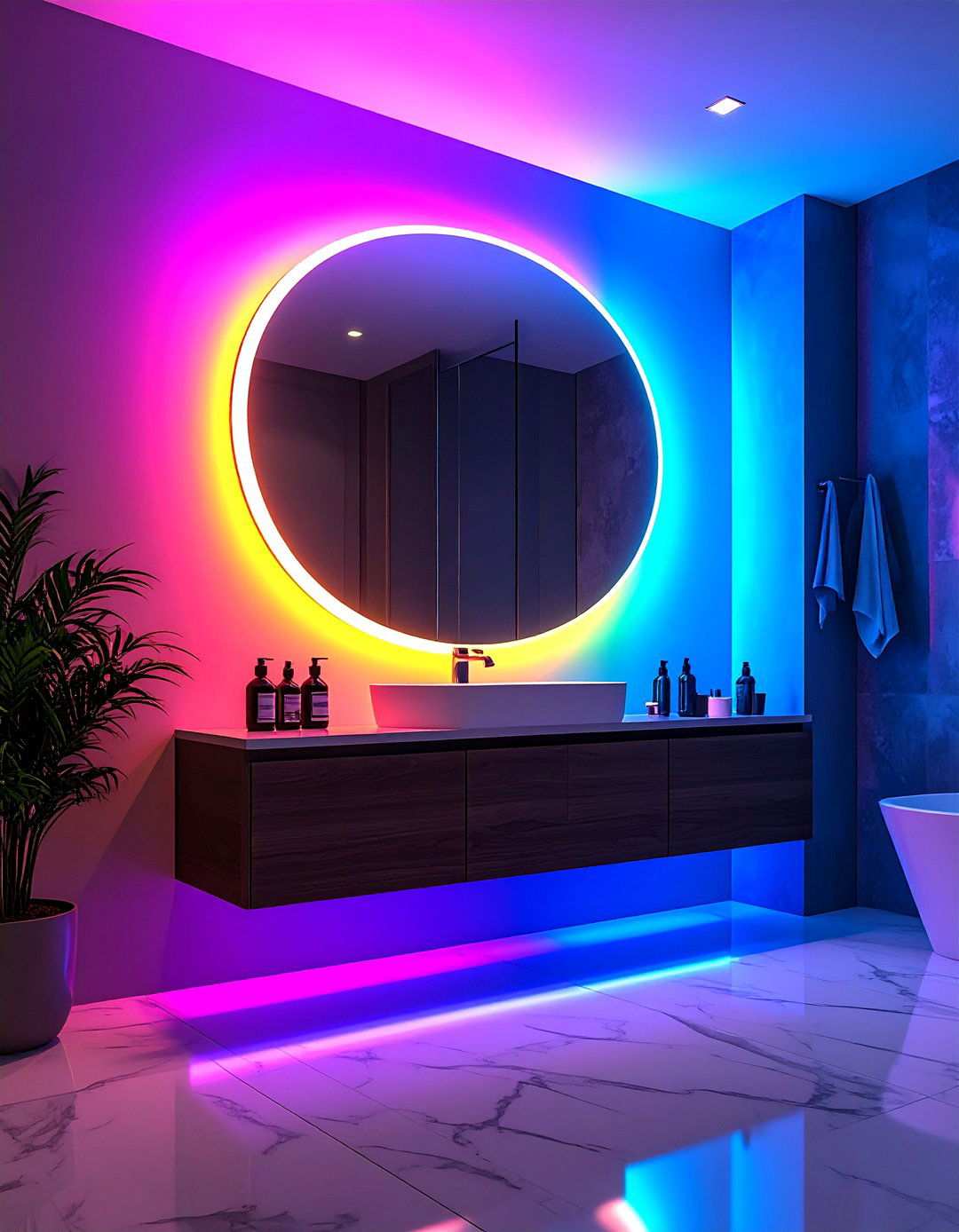 Dimmable Color Tunable Bathroom Mirror Sets Mood - 20 Bathroom Mirror Ideas
