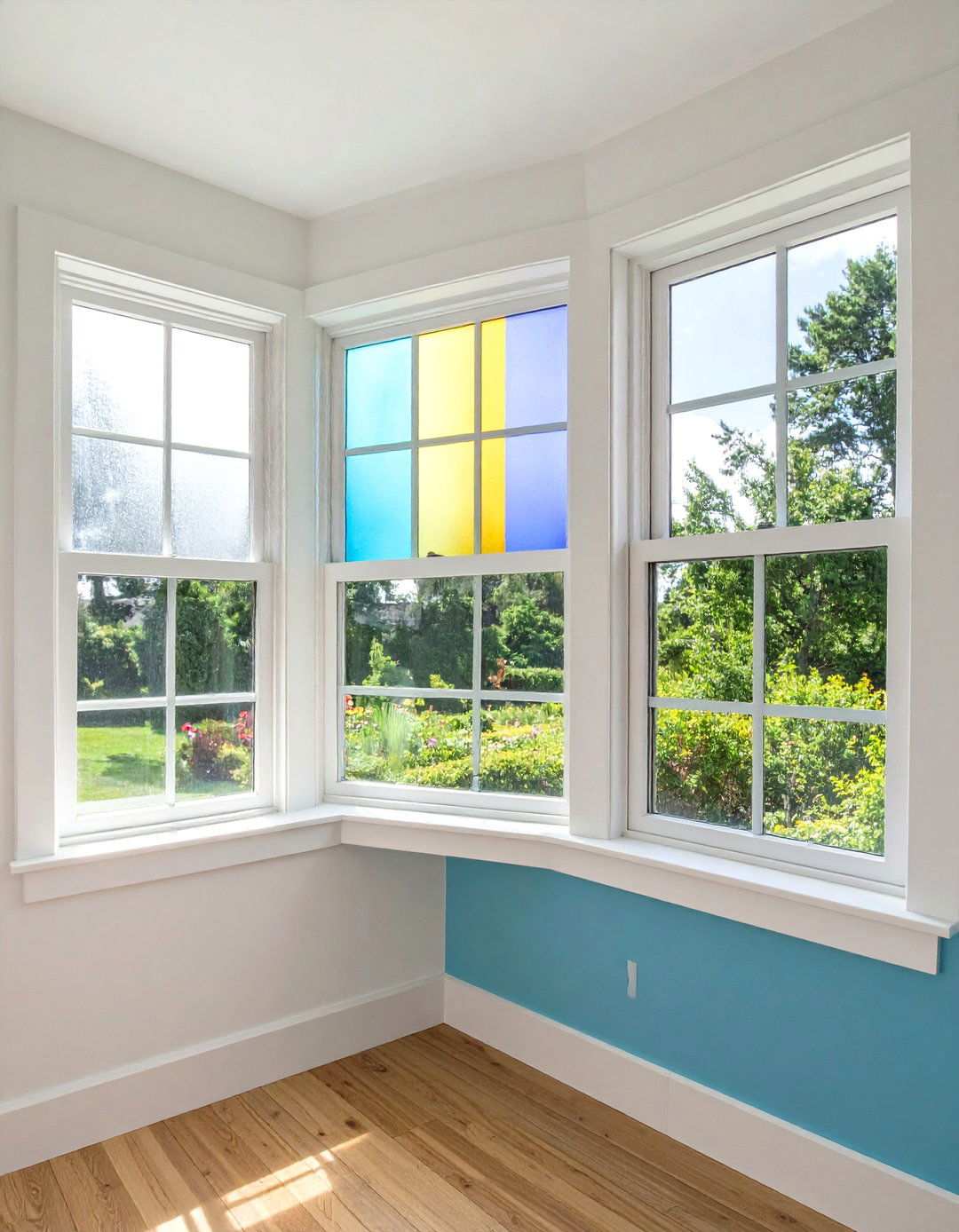 DIY Frosted Spray Paint for Rent Friendly Coverage - 20 Bathroom Window Treatment Ideas