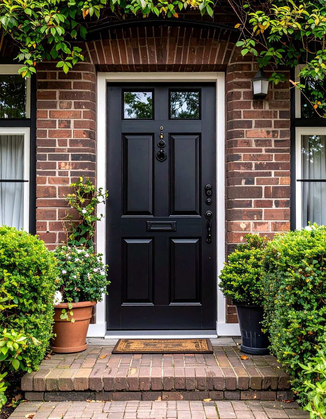 Dutch Style Black Front Door for Breezy Farmhouse Charm - 20 Black Front Door Ideas