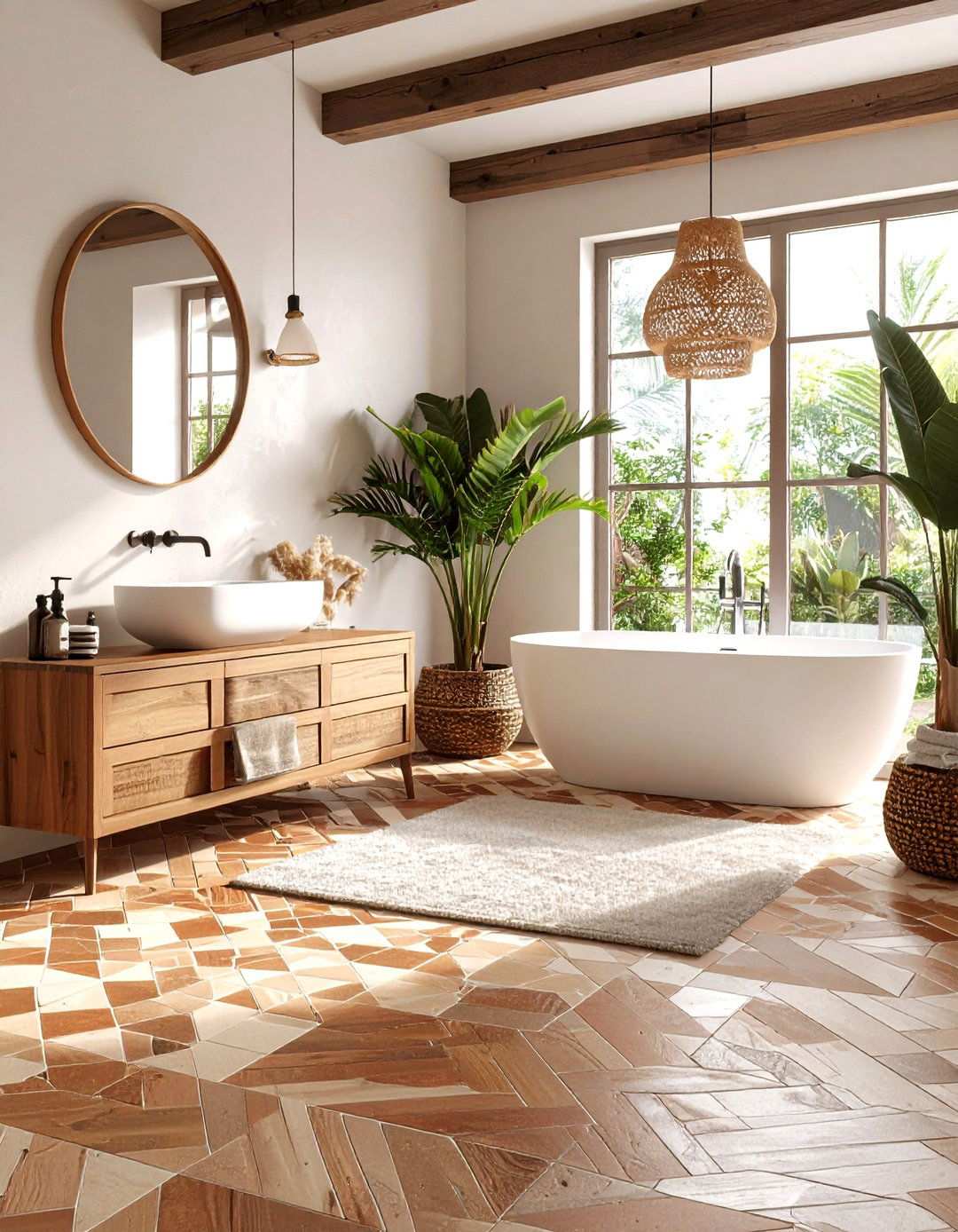 Earth Tone Mosaic Floor Tile Calm - 20 Bathroom Mosaic Floor Tile Ideas