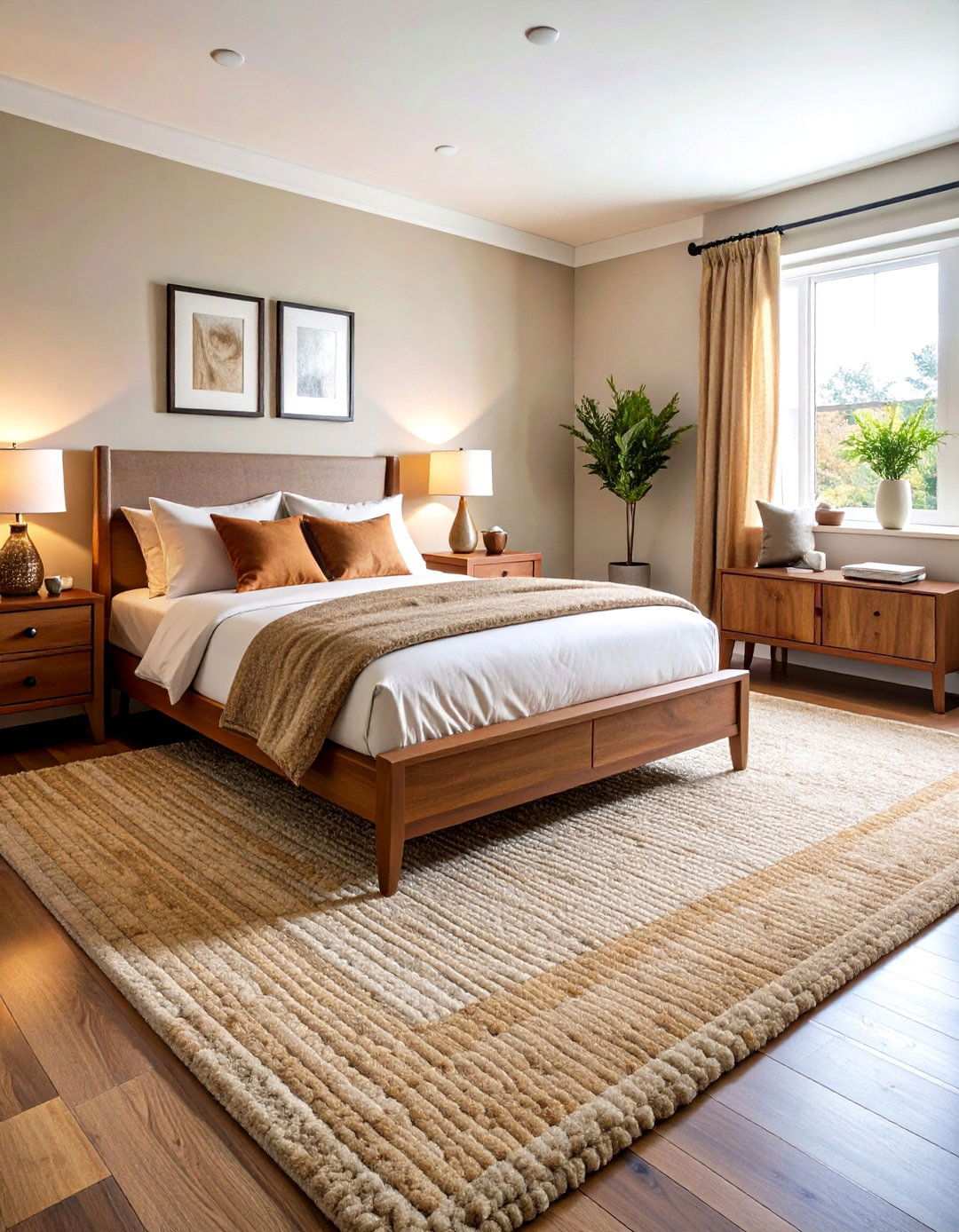 Earthy Neutral Low Pile Carpet - 20 Bedroom Carpet Ideas
