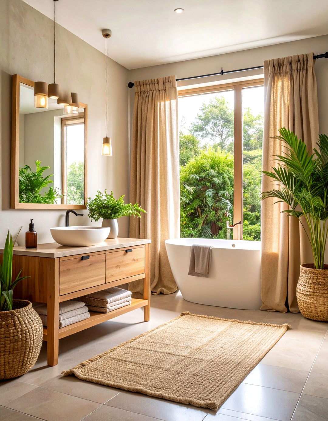 Eco Friendly Hemp Bathroom Curtain Materials - 20 bathroom curtain ideas