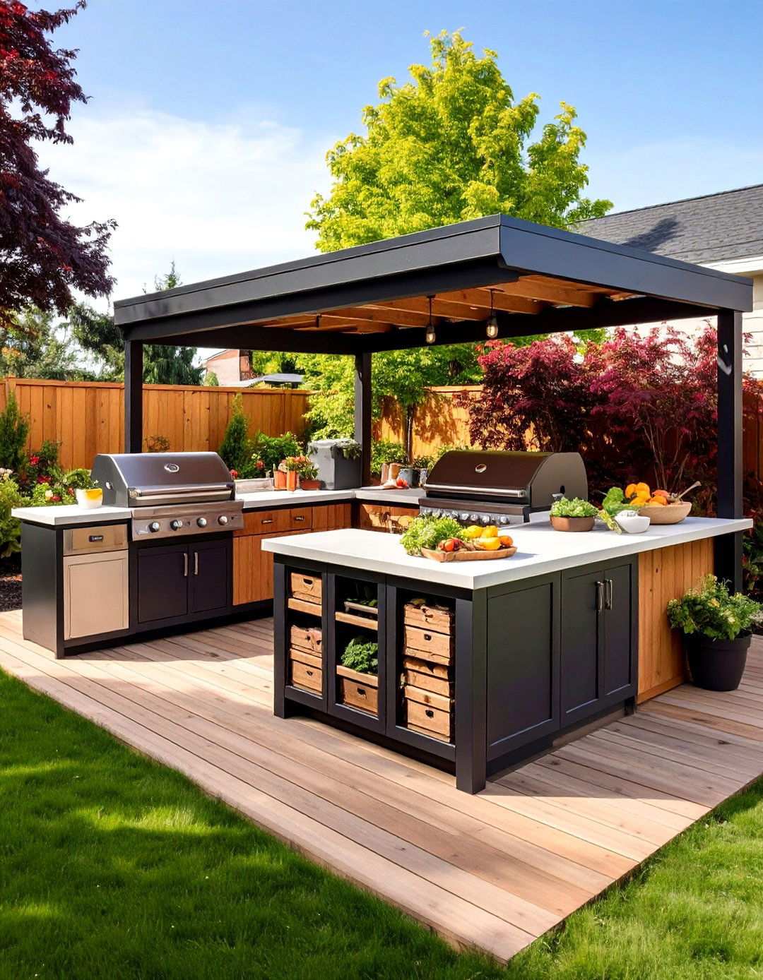 Efficient L Shaped BBQ Island Workflow - 20 Bbq Island Ideas