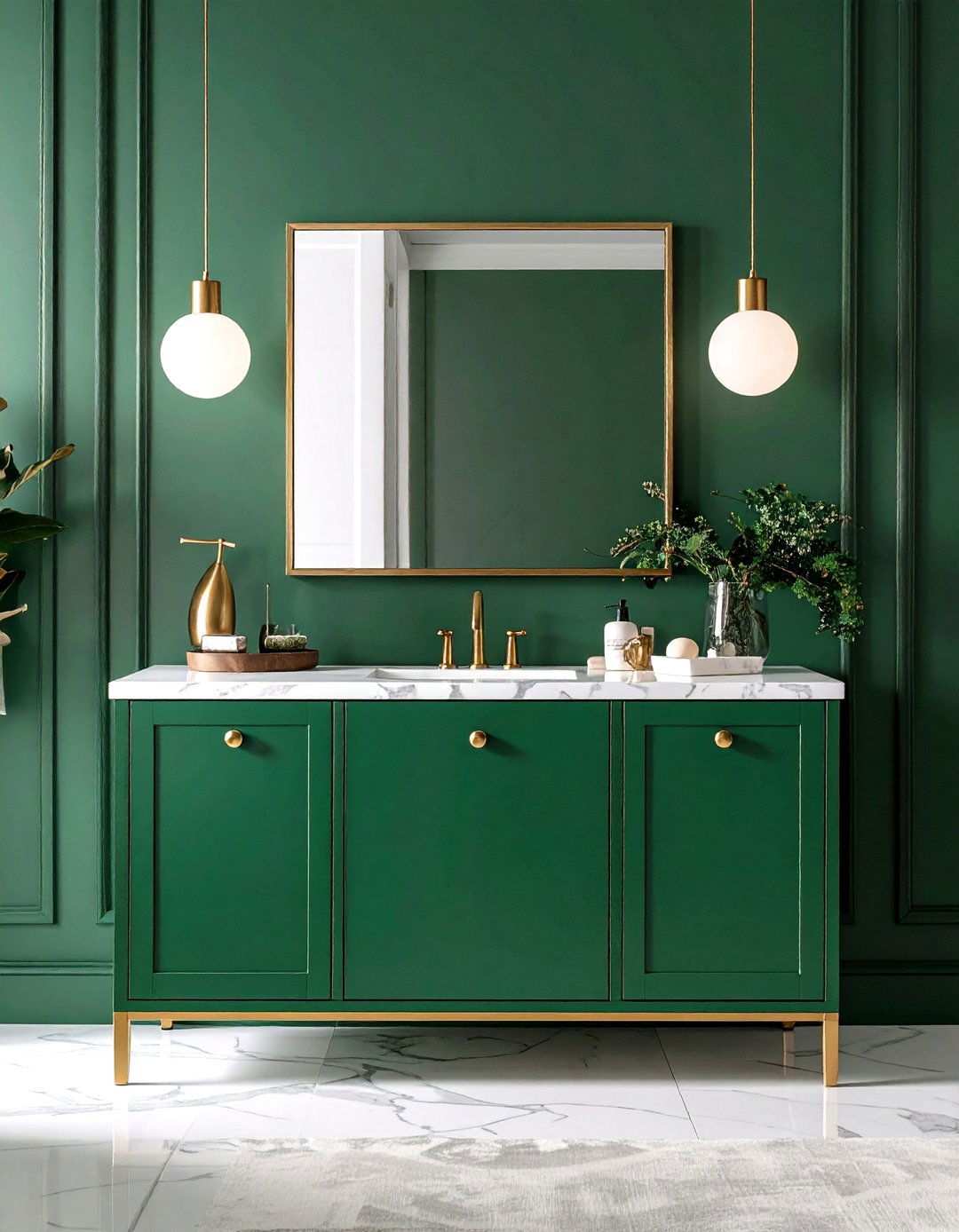 Emerald Green Bathroom Luxe - 20 Bathroom Color Ideas