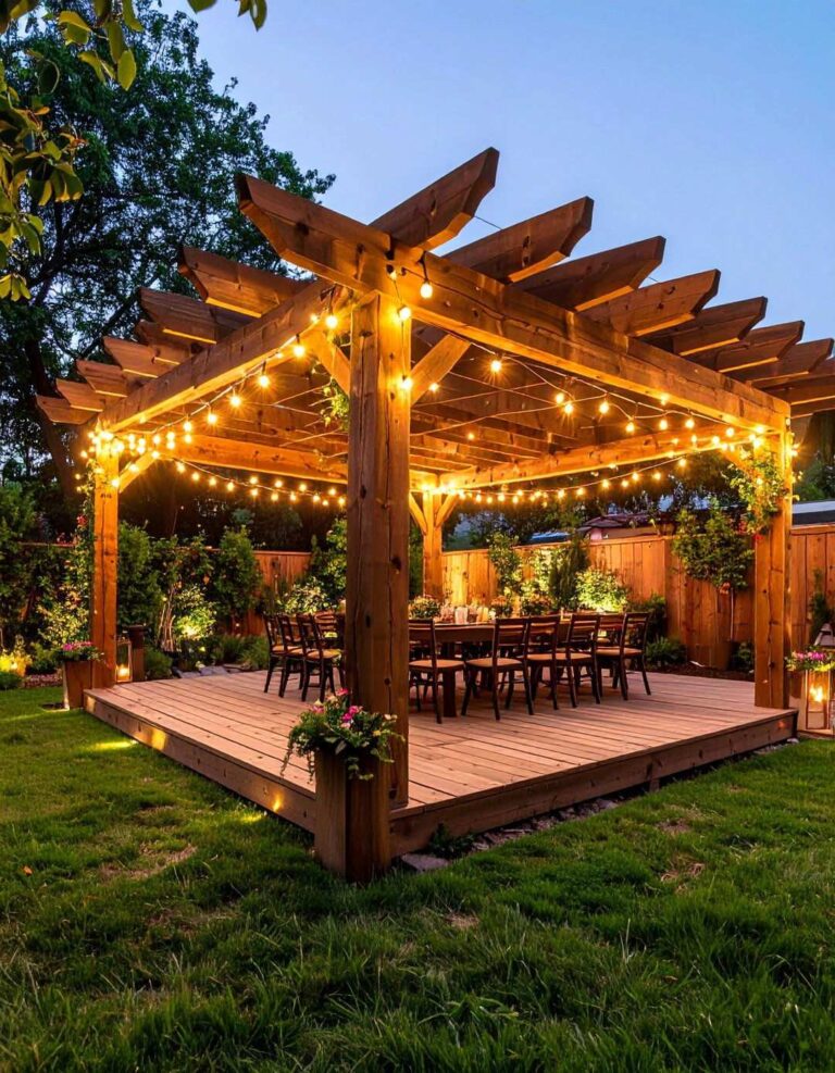 Enchanting String Light Canopies for Backyard Weddings - 20 Backyard Wedding Ideas