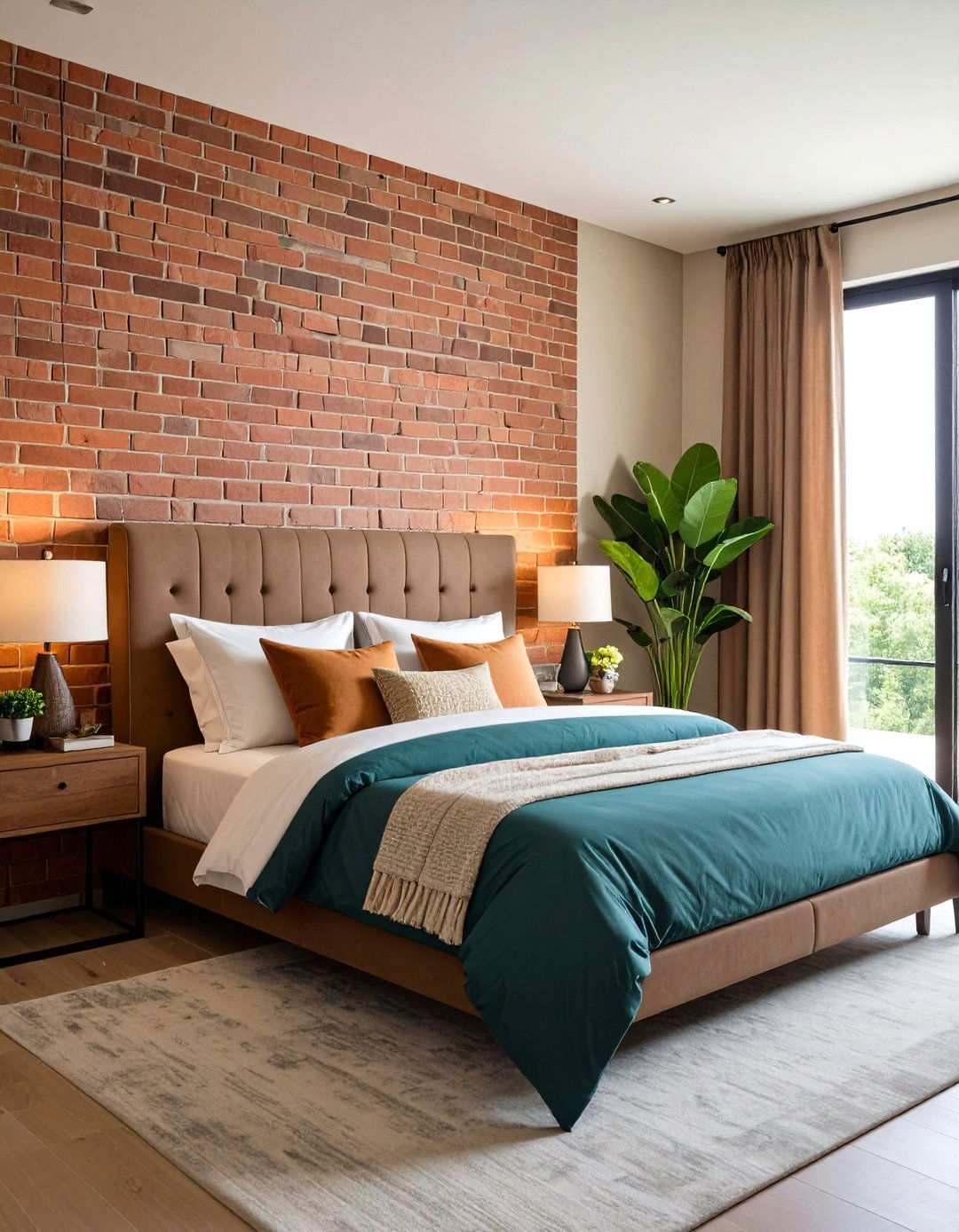 Exposed Brick Veneer Accent Wall - 20 Bedroom Accent Wall Ideas