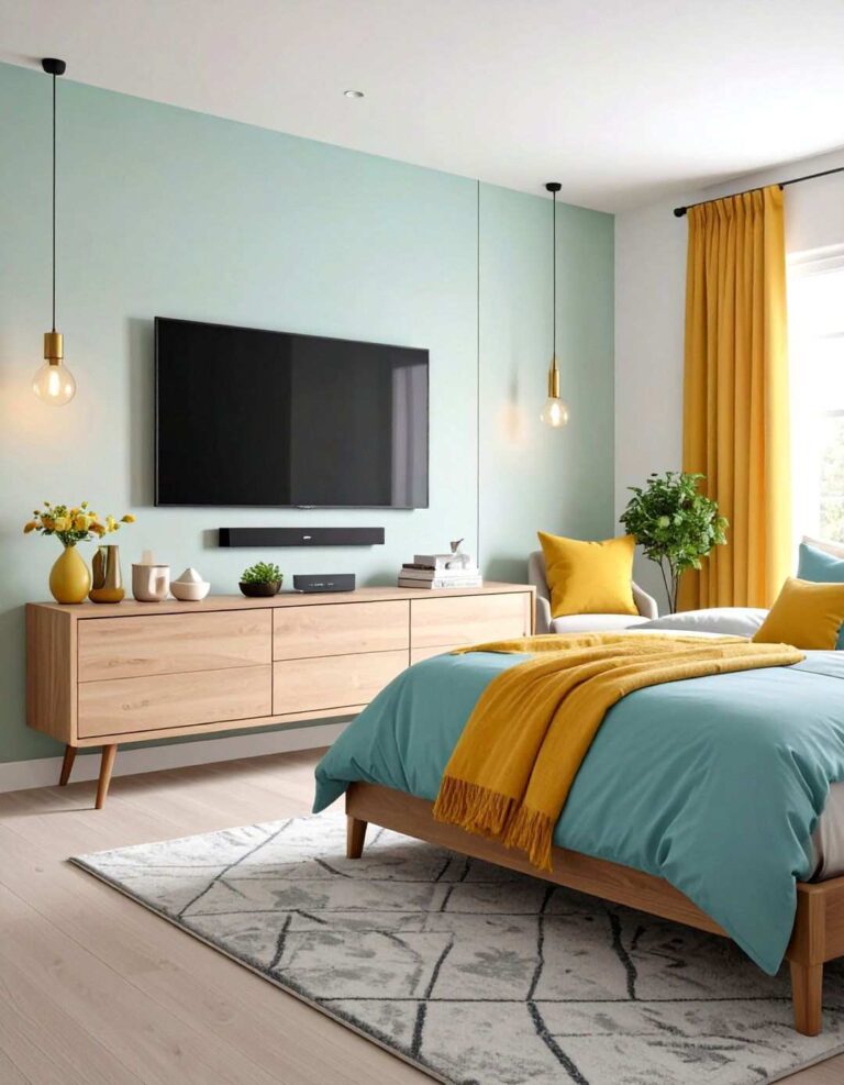 Eye Level Bedroom TV Wall Mounting - 20 Bedroom Tv Ideas