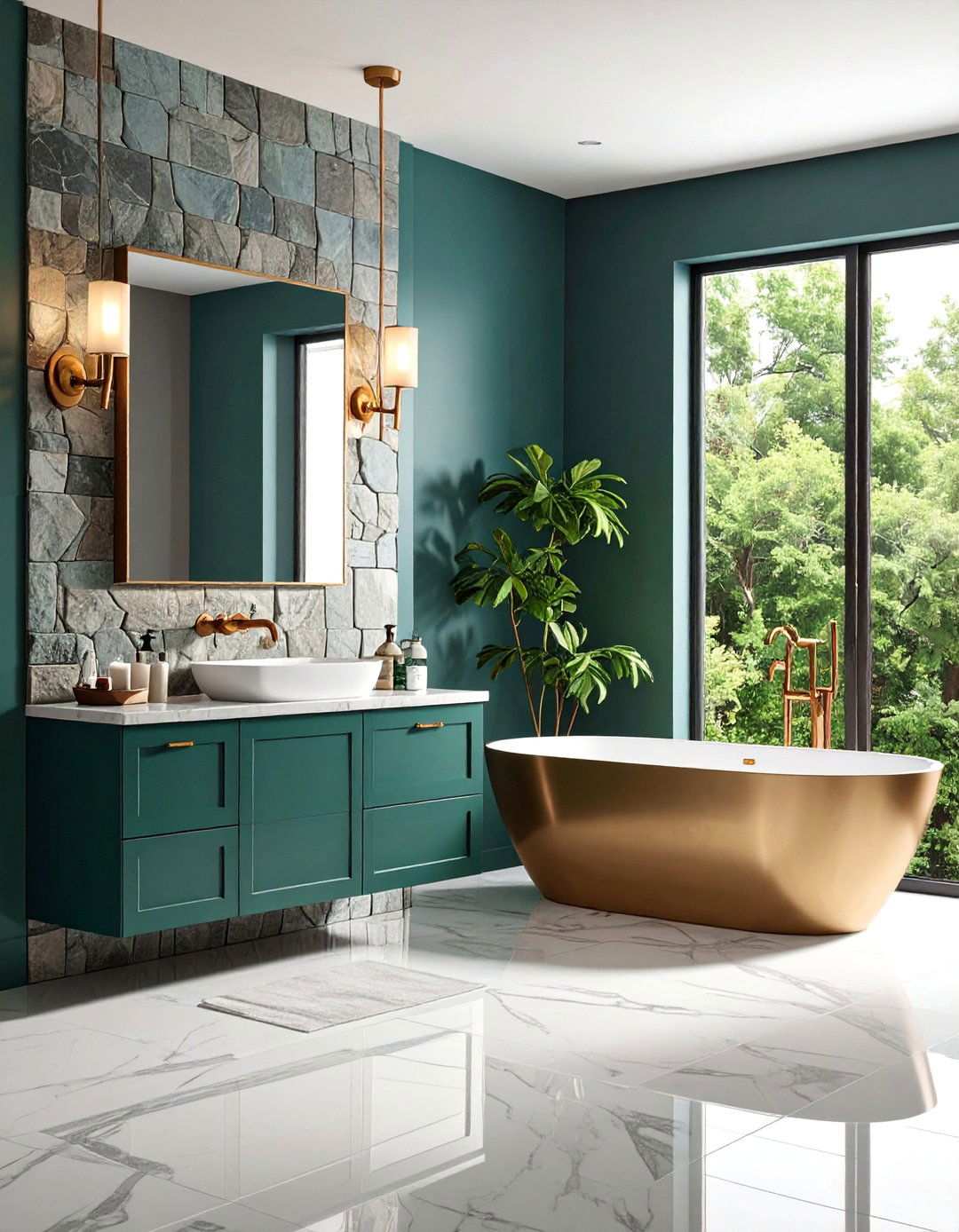 Faux Stone Panel Bathtub Surround Rustic Relief - 20 Bathtub Surround Ideas