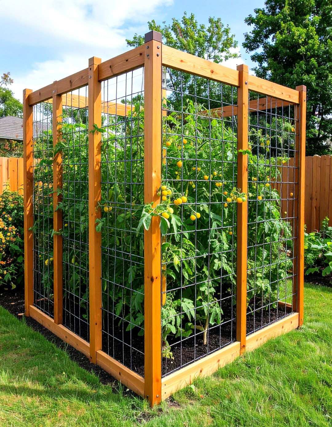 Fence Panel Trellis - 20 Tomato Trellis Ideas