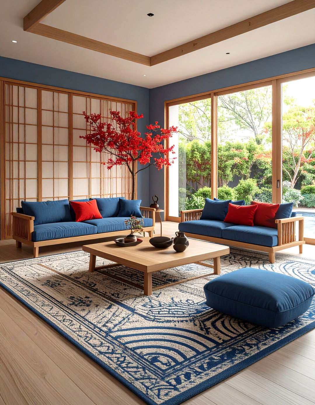 Feng Shui Living Room with Five Elements Balance - 20 Asian Living Room Ideas