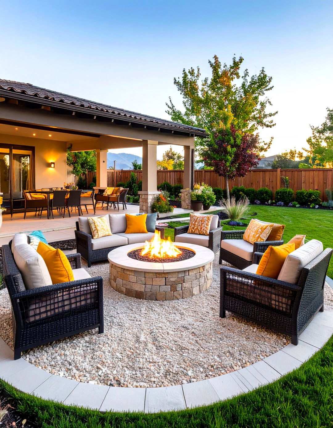 Fire Pit Patio Gathering Areas - 20 Backyard Patio Ideas