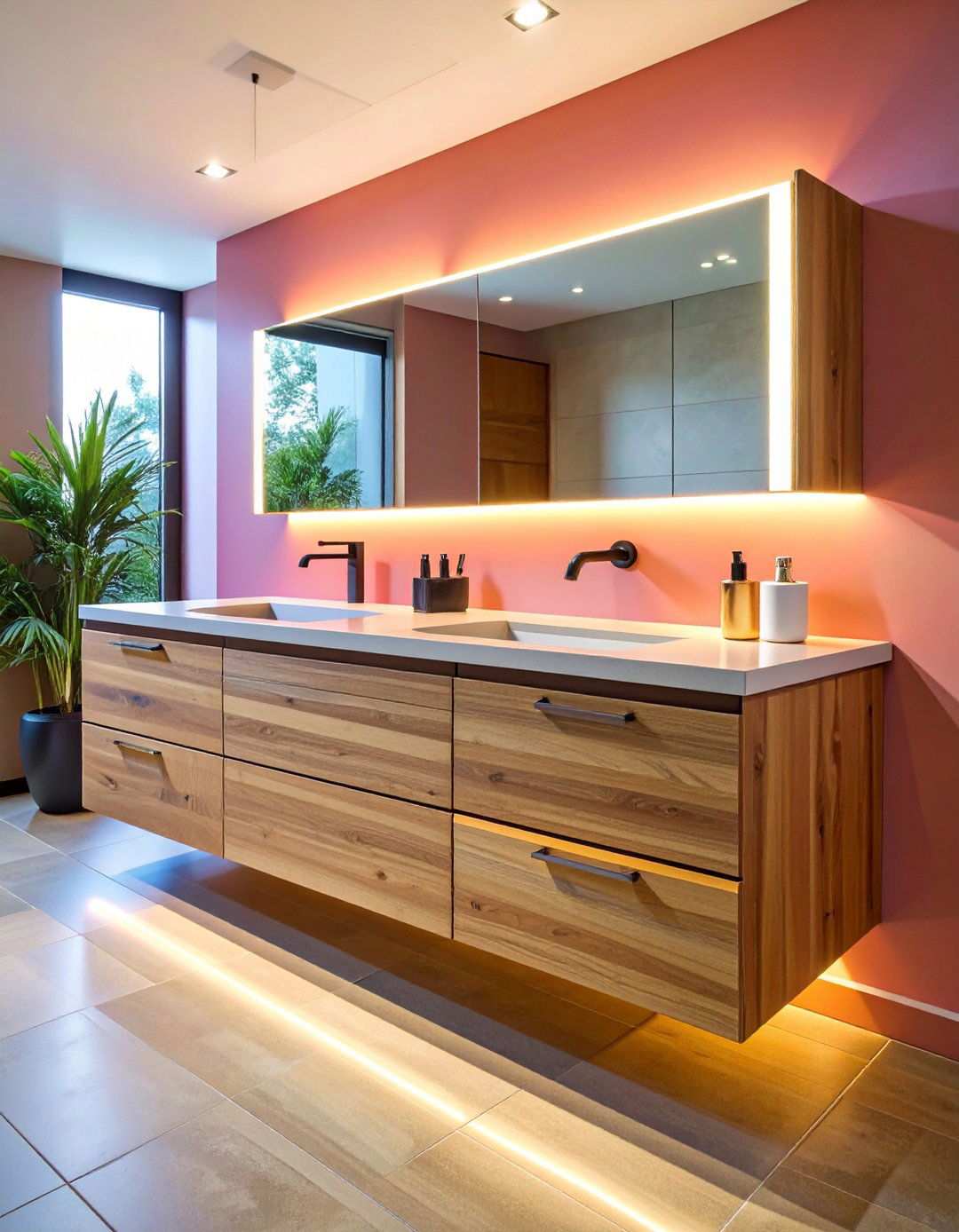 Float a Vanity to Free Up Precious Floor Space - 20 Bathroom Remodel Ideas