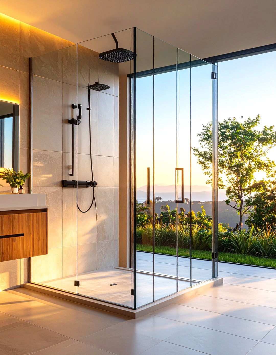 Frameless Glass Enclosure Bathroom Decor Clarity - 20 Bathroom Decor Ideas