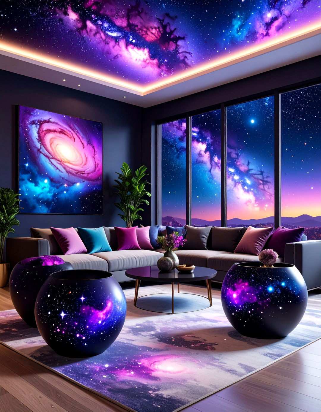 Galaxy Painted Pot Cosmic Wonder - 20 Painted Pot Ideas