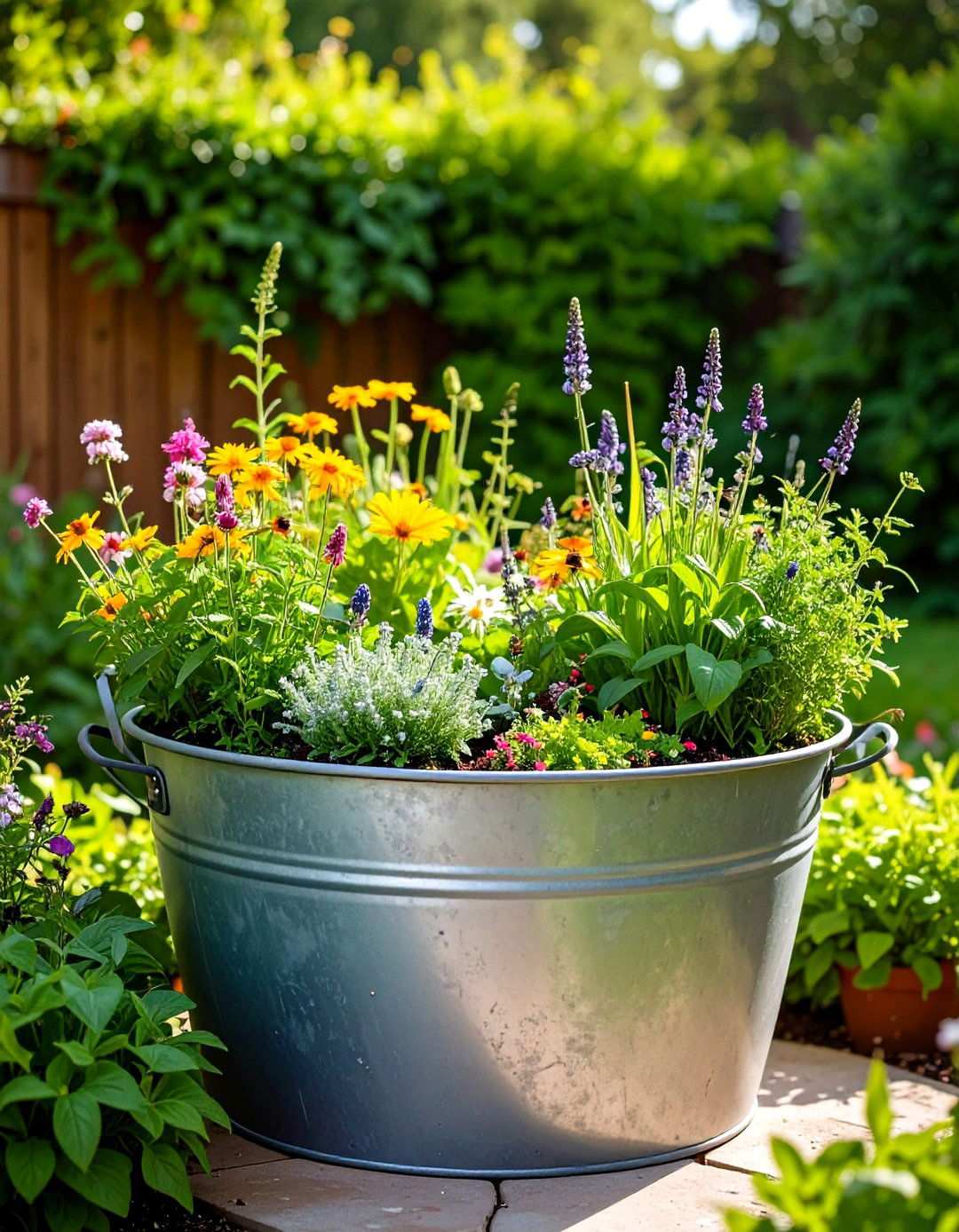 Galvanized Tub Raised Garden Bed Container - 20 Inexpensive Raised Garden Bed Ideas