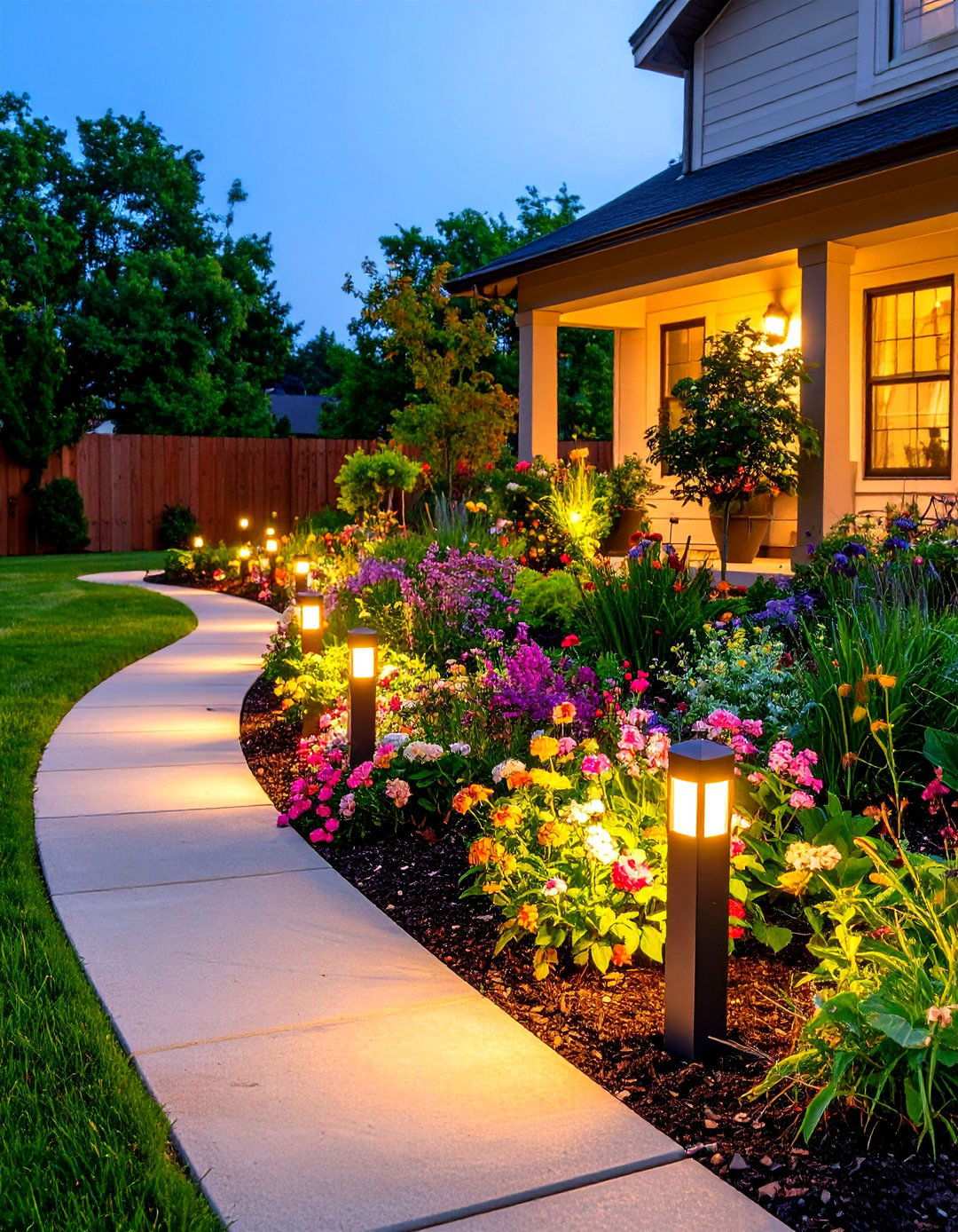 Garden Bed and Landscape Backyard Lighting - 20 Backyard Lighting Ideas