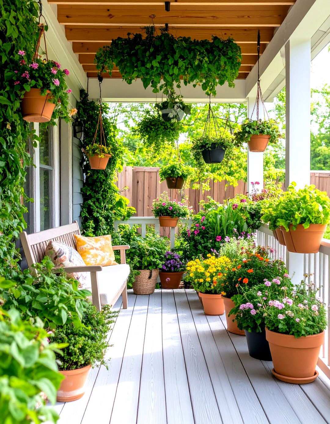 Garden Integrated Back Porch - 20 Back Porch Ideas